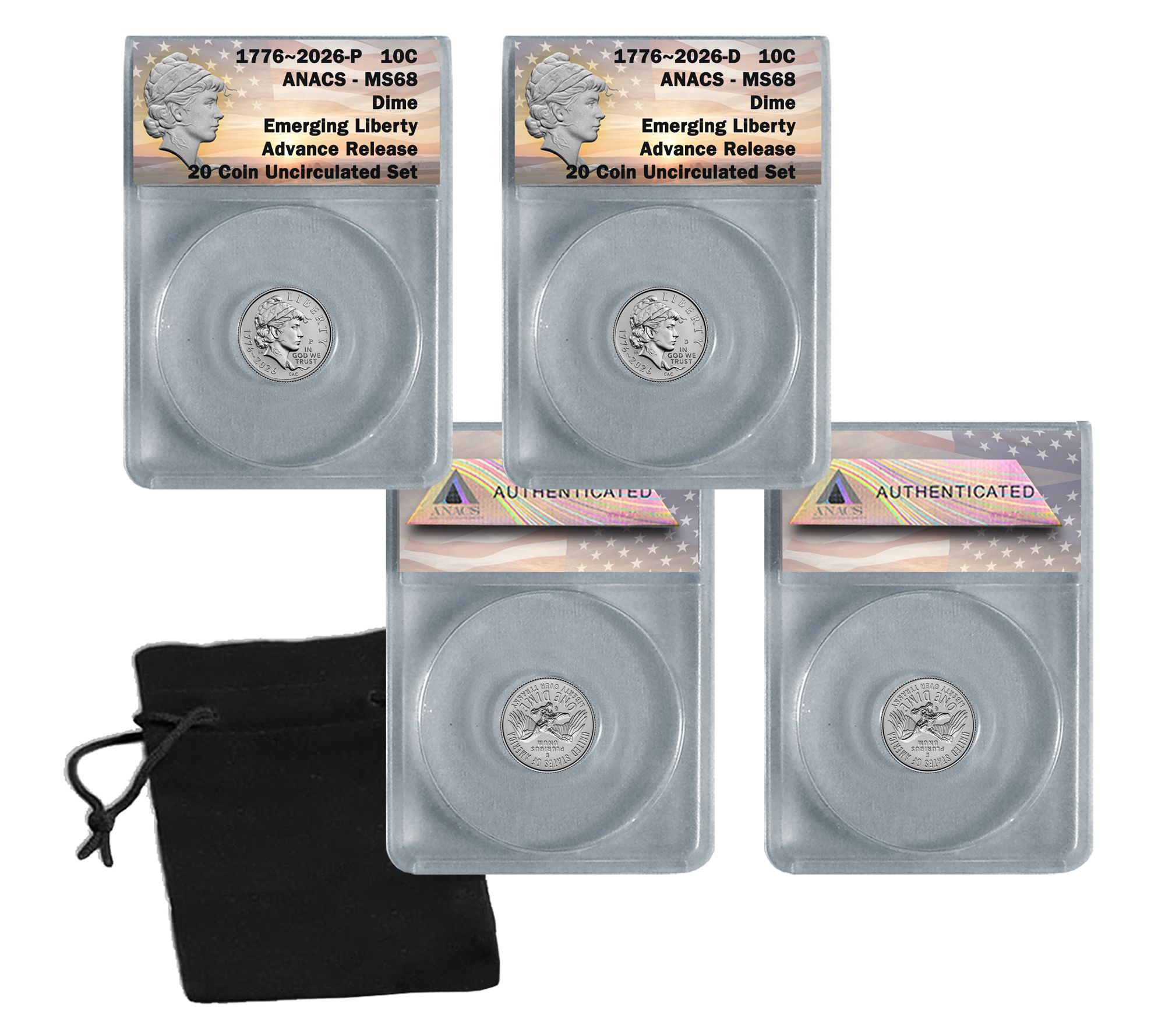 2026 US Mint Set Dimes P&D Mints ANACS MS68 Advance Release | QVC