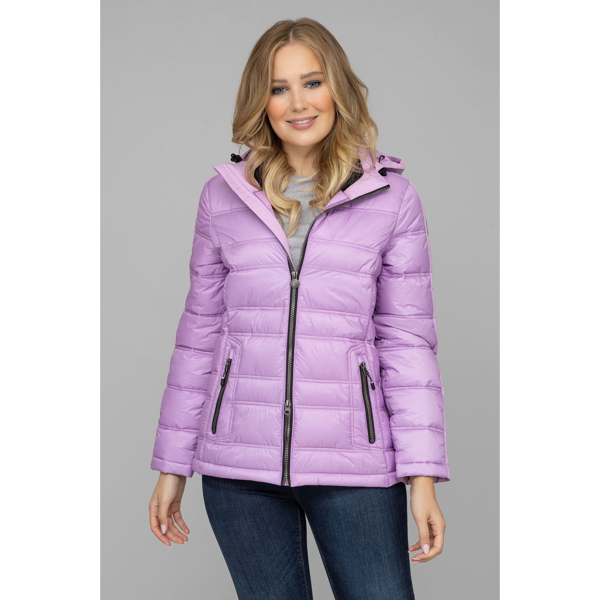 CENTIGRADE ACTIVE Funktions-Steppjacke abnehmbare Kapuze Schimmer-Optik elastische Einsätze