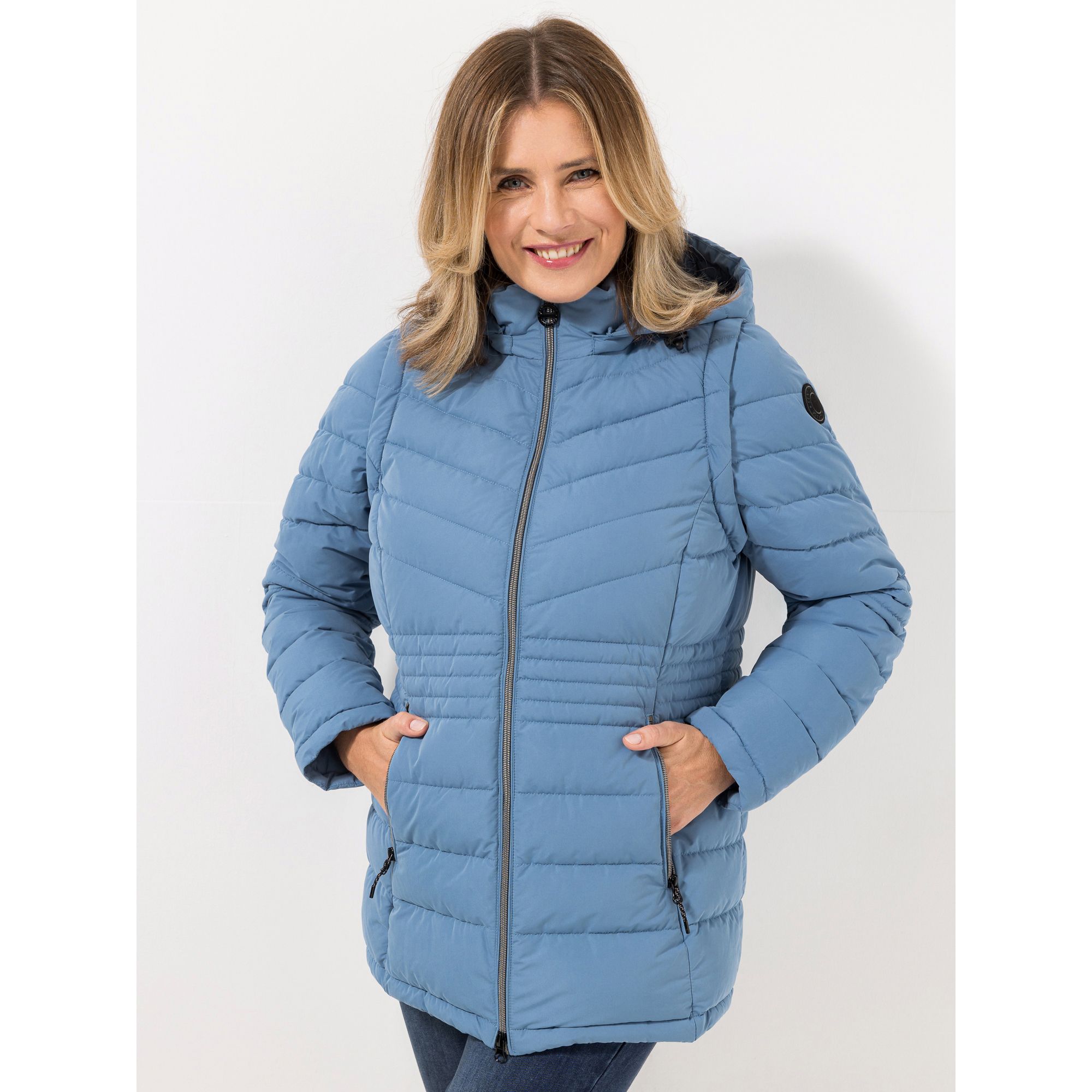 CENTIGRADE ACTIVE Funktionssteppjacke abzippbare Ärmel abnehmbare Kapuze wasserabweisend