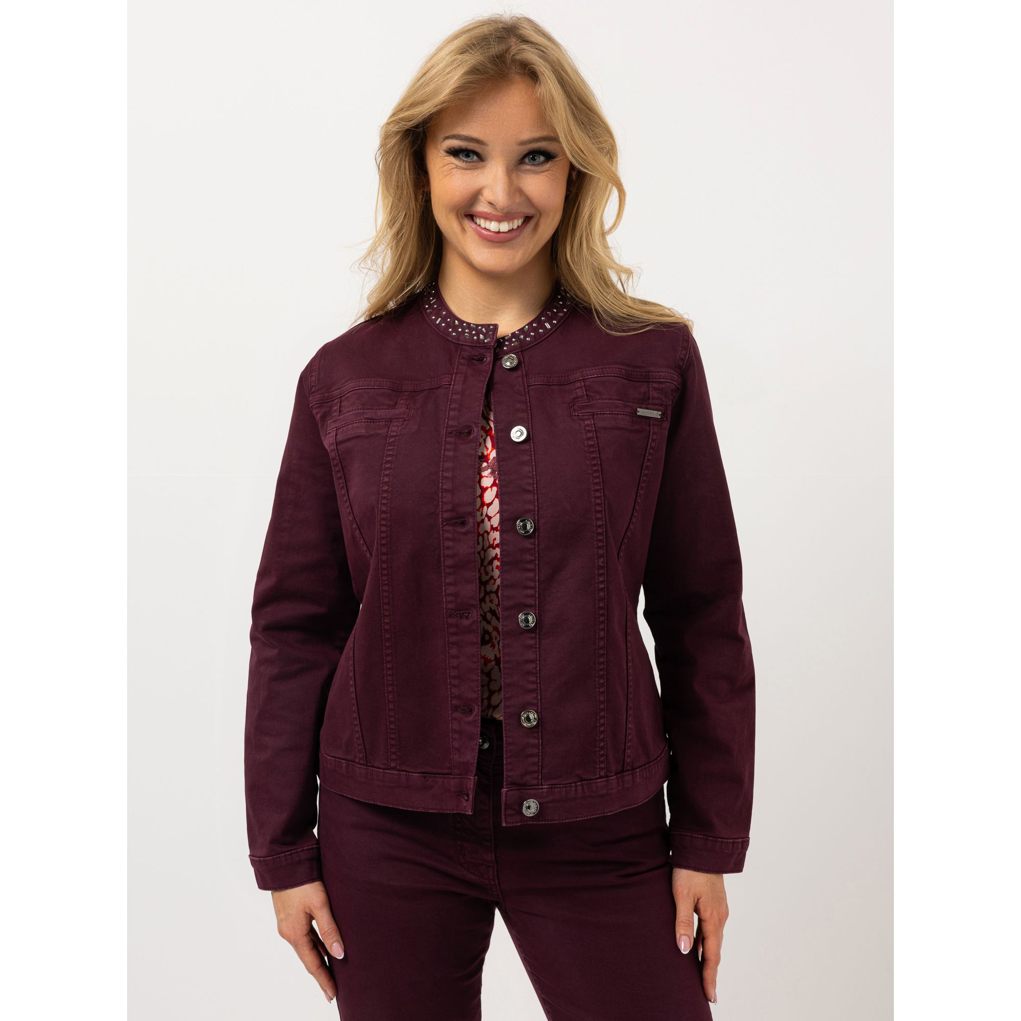 AMINATI® Twilljacke Knopfleiste Brusttaschen Verzierung