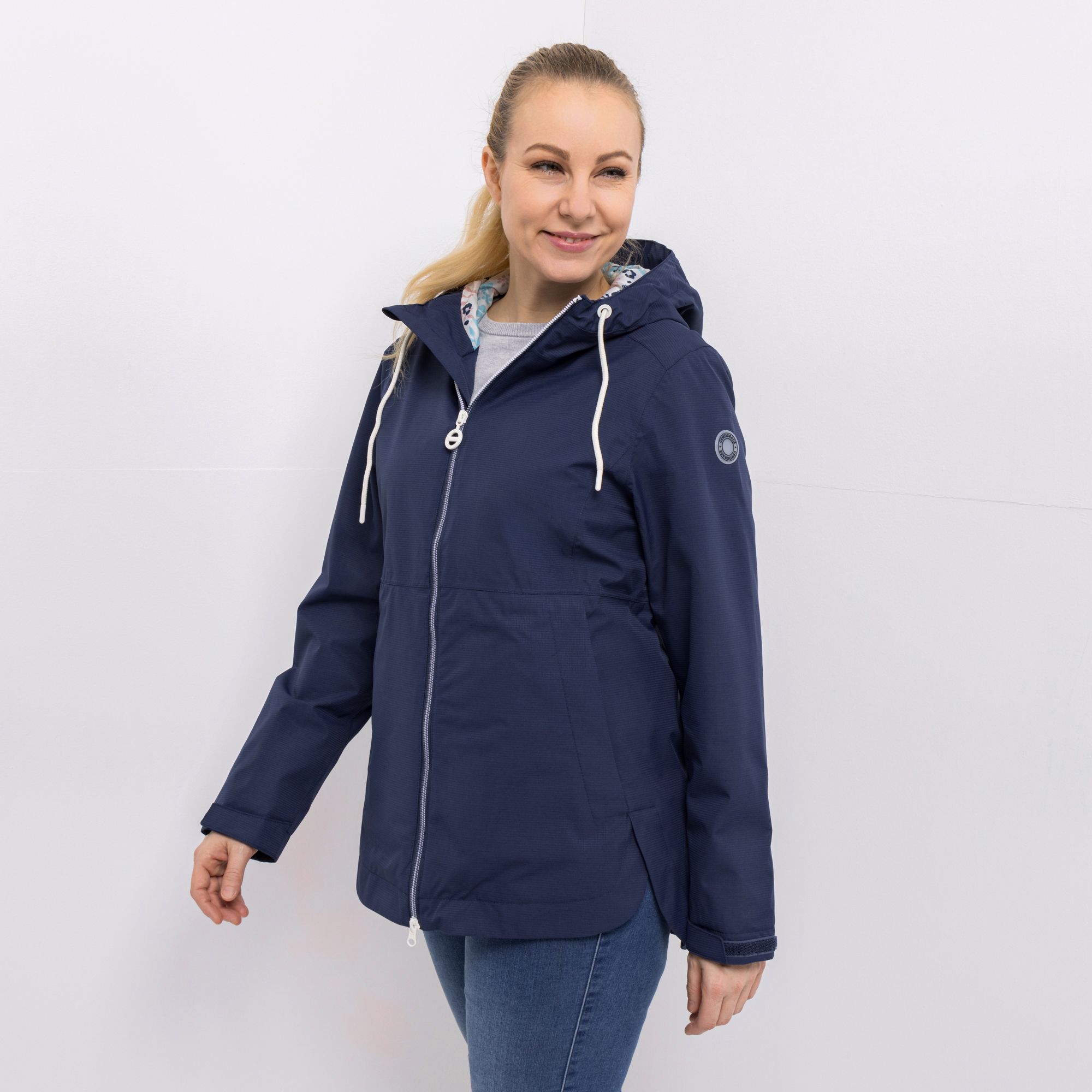 CENTIGRADE ACTIVE Funktionsjacke bedruckte Kapuze 2-Wege-Reißverschluss wasserdicht