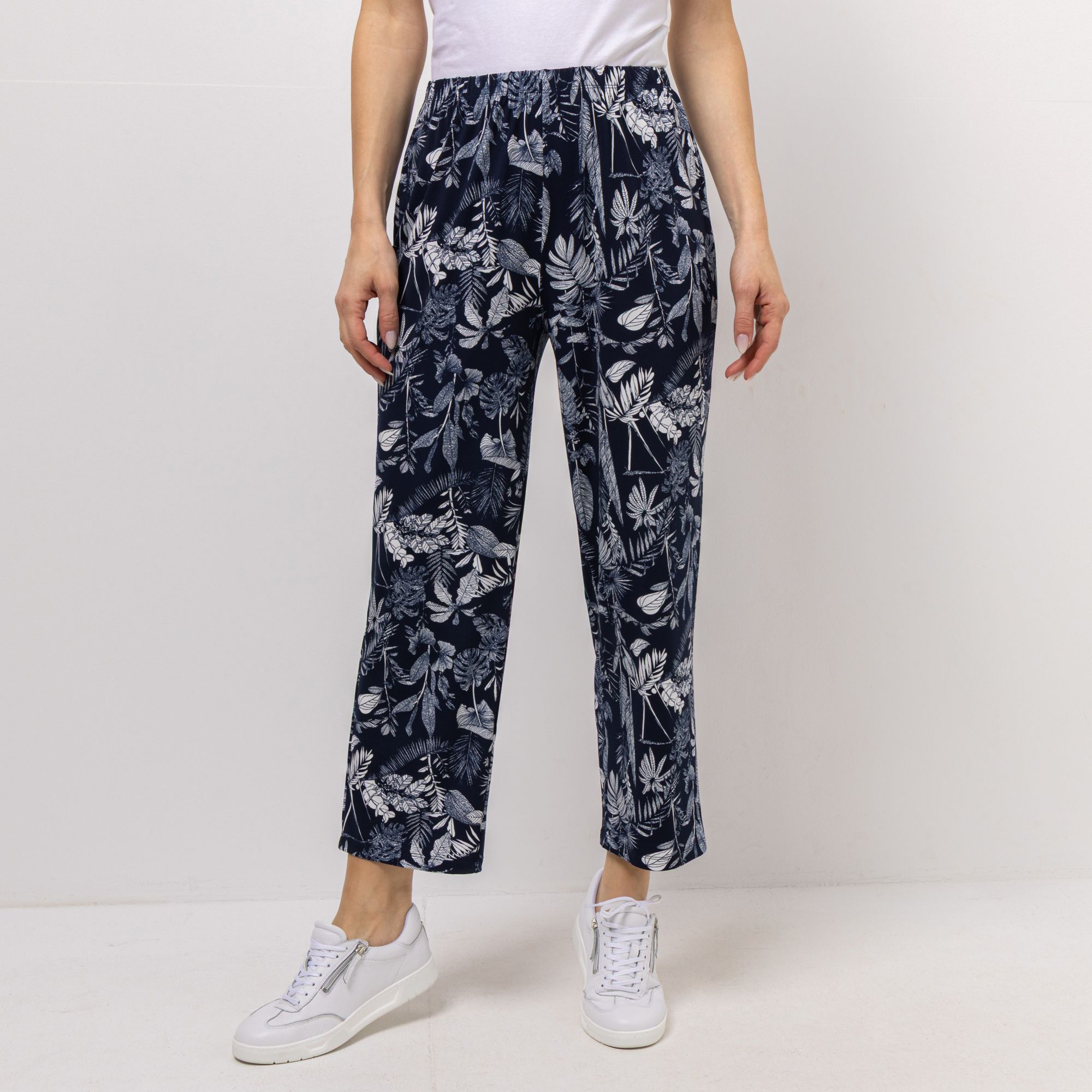 IN-PRINT Hose, 7/8-Länge Rundumdehnbund gerade Form elastische Ware