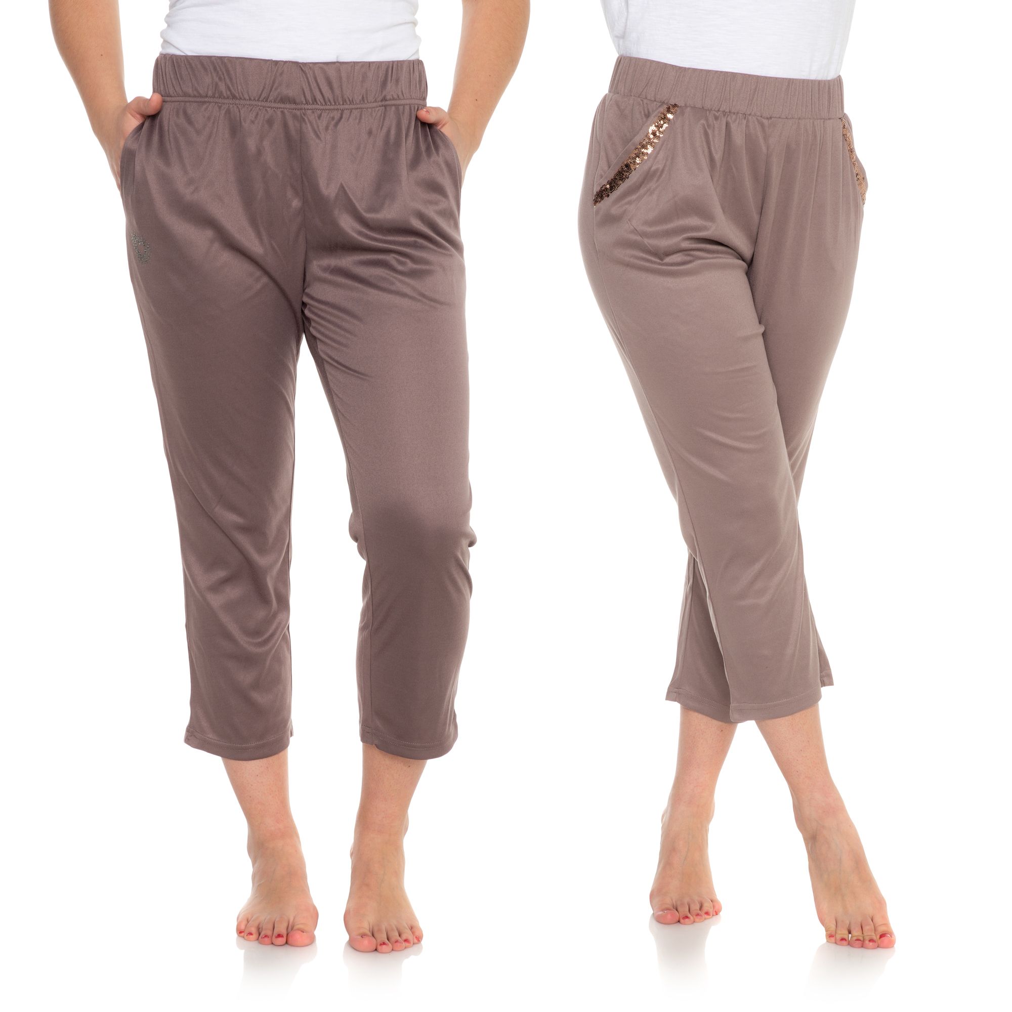 JERYMOOD HOMEWEAR 2 Loungehosen Jersey Interlock 7/8-Länge Paillettendetails