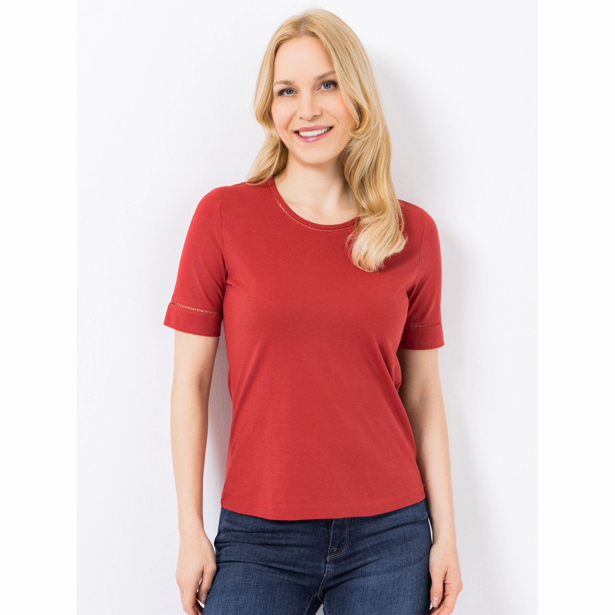 Green Cotton by Peter Hahn Shirt, 1/2-Arm Style Frida Rundhalsausschnitt