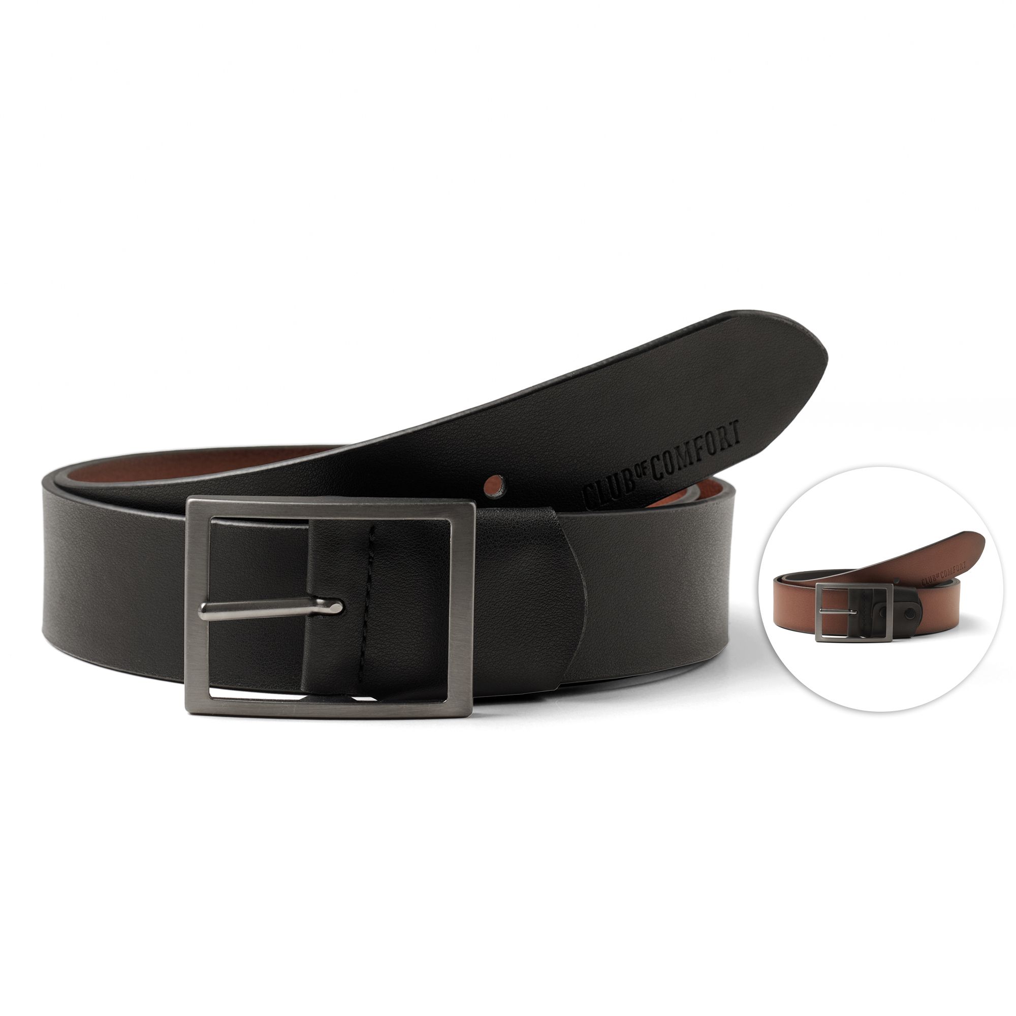 CLUB OF COMFORT Herren Gürtel aus WASTEA Stretcheinsatz