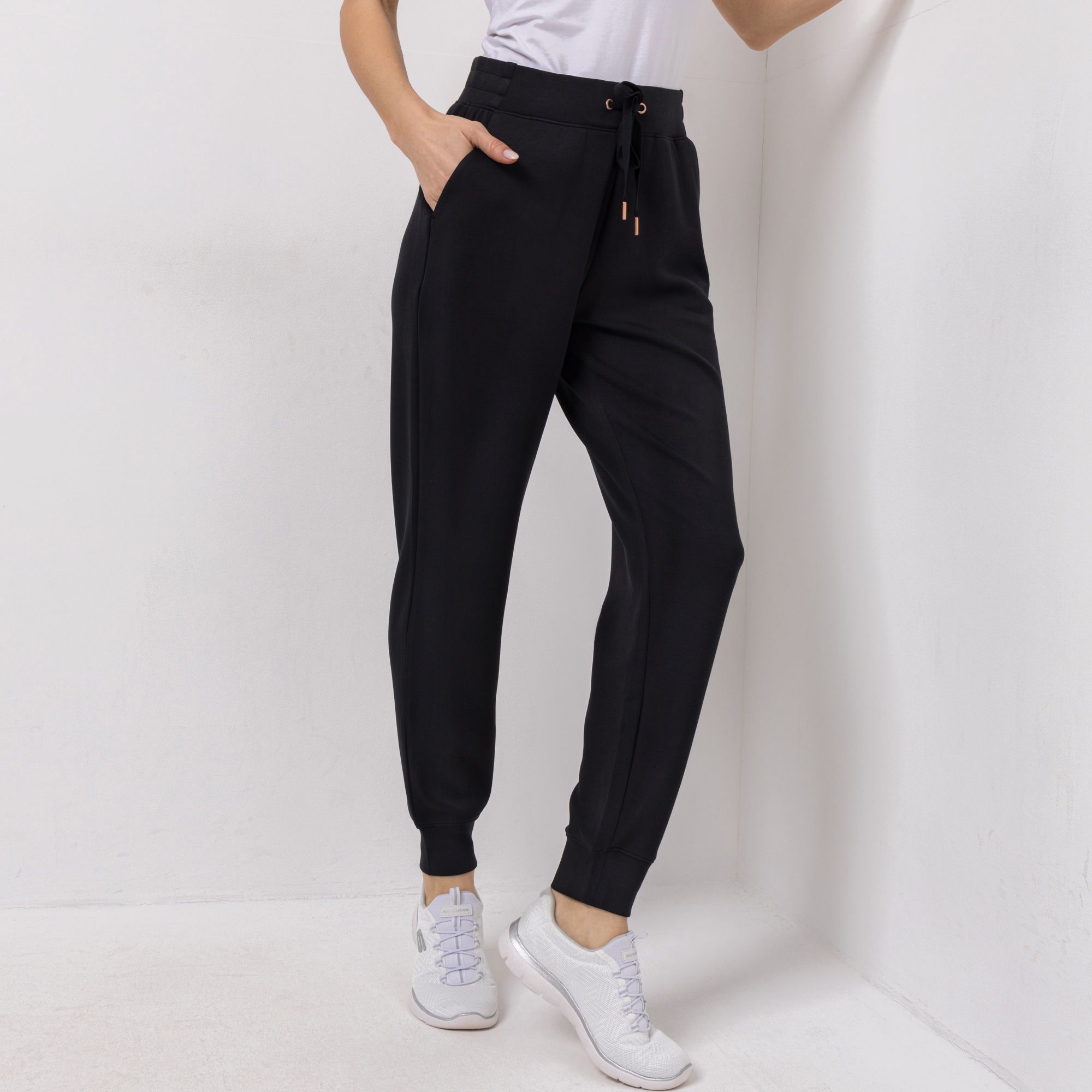 SKECHERS Damen-Sweathose Skechluxe Elevate Rundumdehnbund Seitentaschen