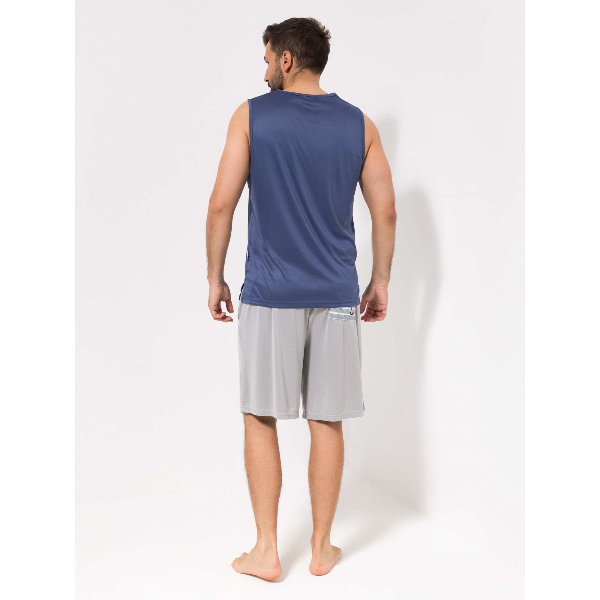 MEN'S TOUCH 2 Shirts, ohne Arm Mikrofaser 1x Rundhals 1x VAusschnitt