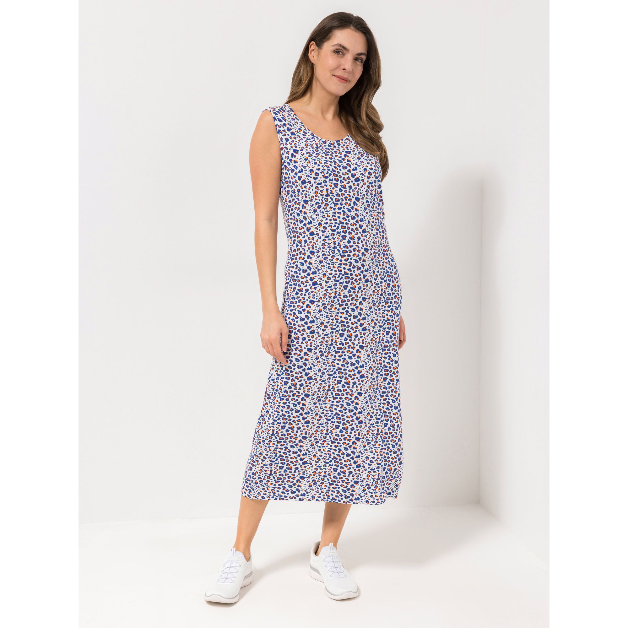 DENIM & CO. Jerseykleid ärmellos Rundhalsausschnitt mit ECOVERO Viskose