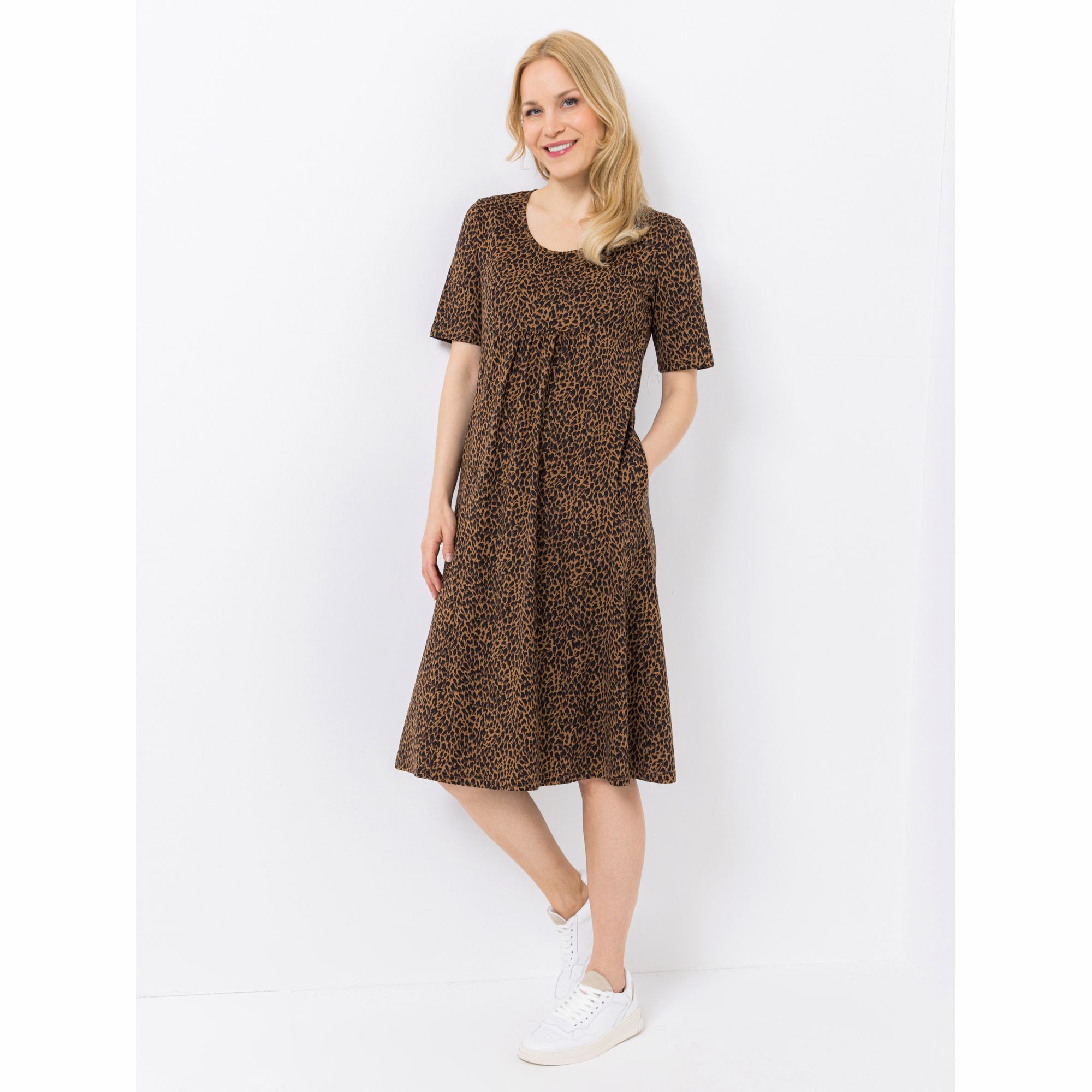 Green Cotton by Peter Hahn Kleid, 1/2-Arm Style Selma Rundhalsausschnitt