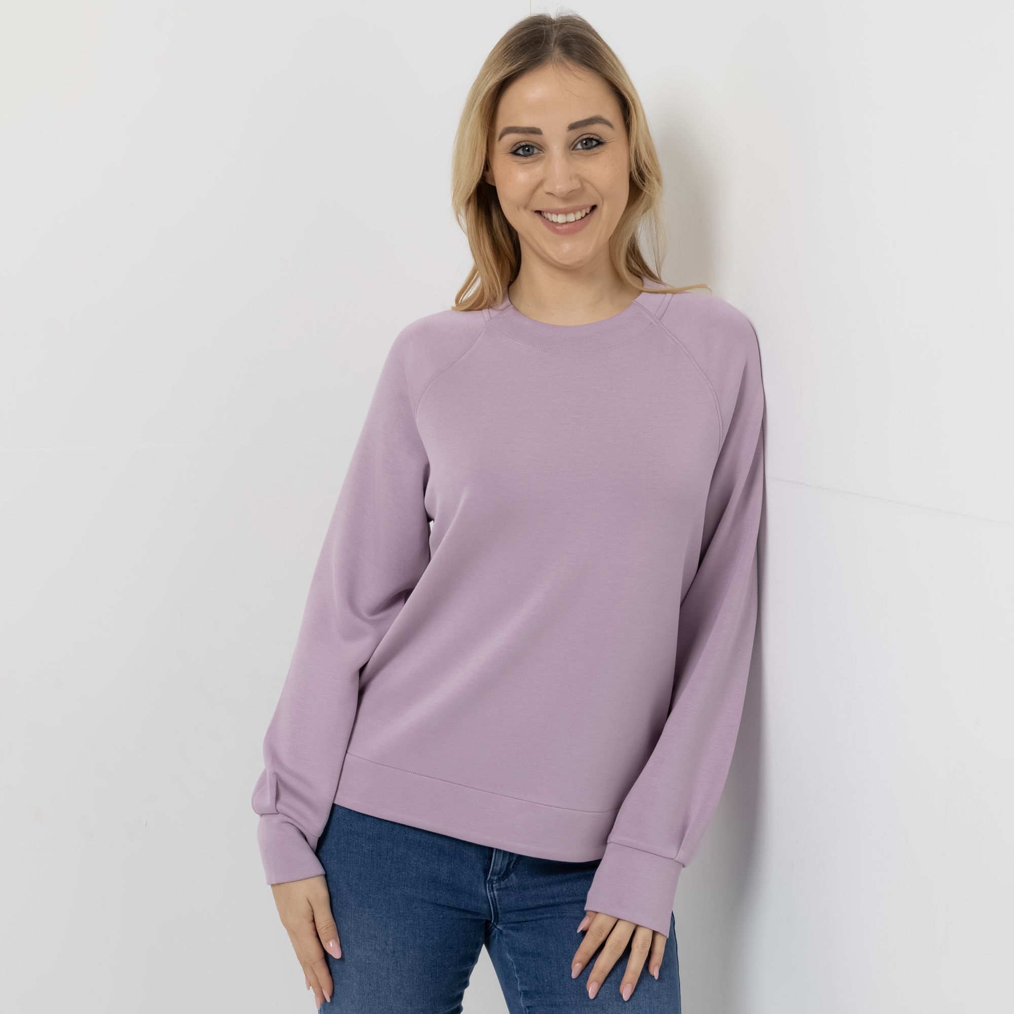 SKECHERS Damen-Sweatshirt Skechluxe Elevate 1/1-Arm Rundhalsausschnitt
