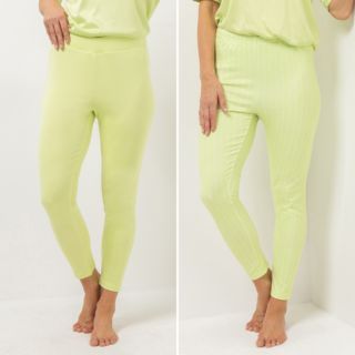 JERYMOOD HOMEWEAR 2 Leggings, 1/1-Länge Mikrofaser Rundumdehnbund 1x uni, 1x bedruckt