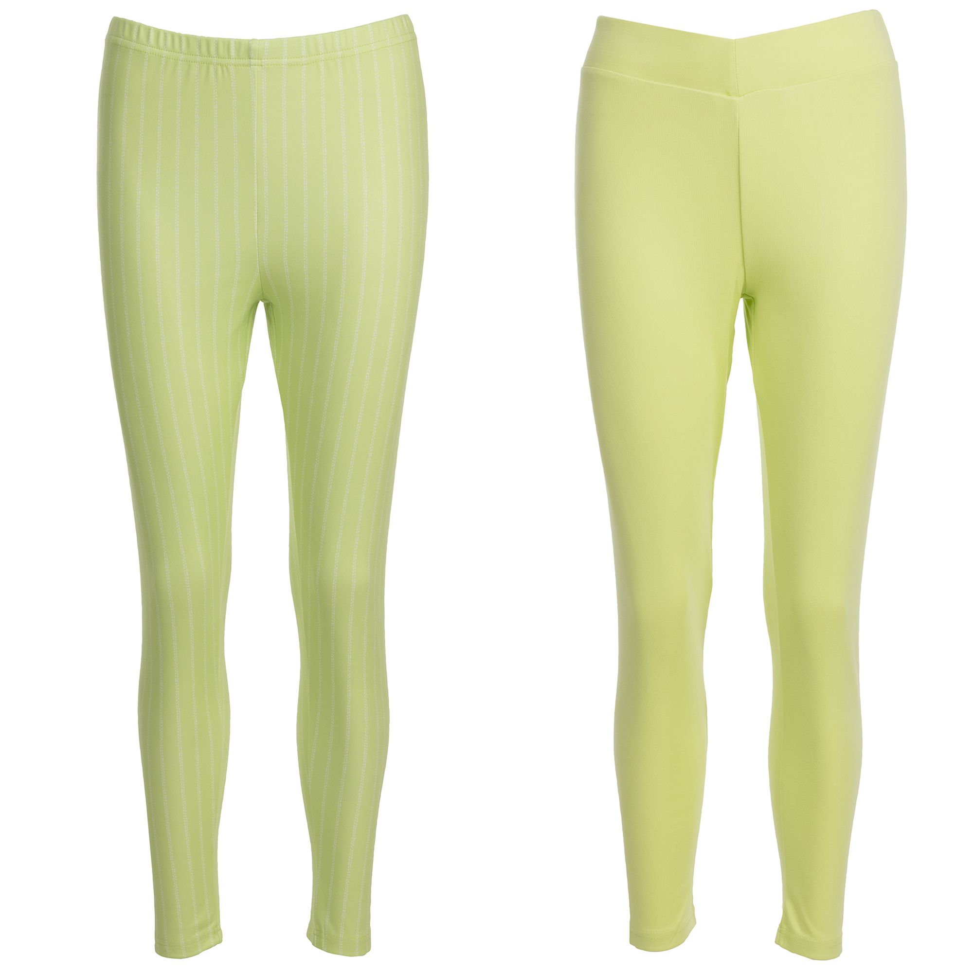 JERYMOOD HOMEWEAR 2 Leggings, 1/1-Länge Mikrofaser Rundumdehnbund 1x uni, 1x bedruckt