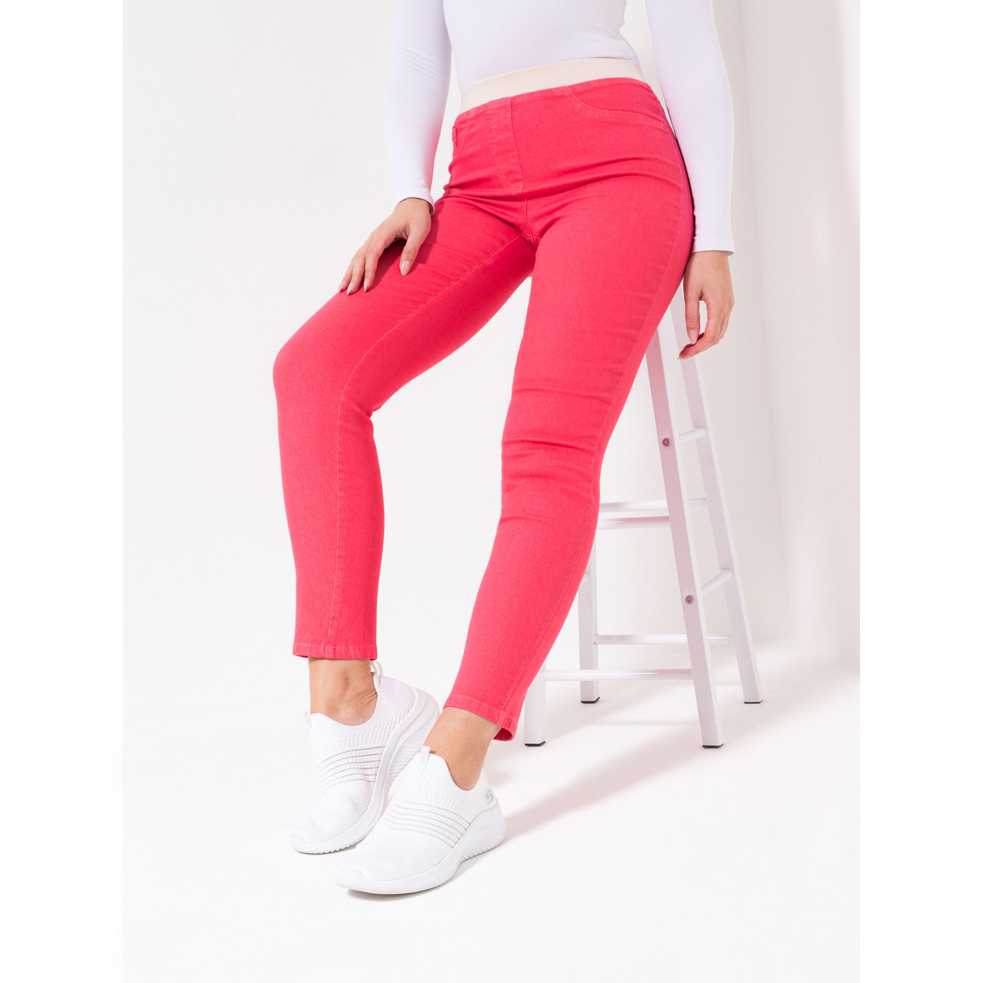 VIA MILANO Jeggings Vanessa Rundumdehnbund Gesäßtaschen elastisch