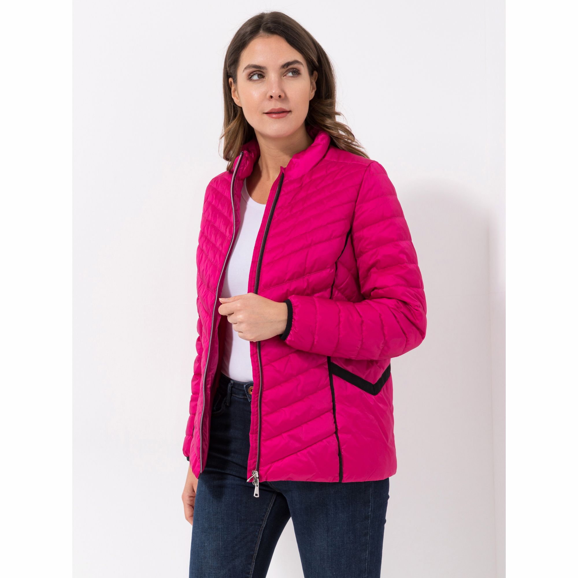 CENTIGRADE Steppjacke Stehkragen Eingrifftaschen 2-Wege-Zipper