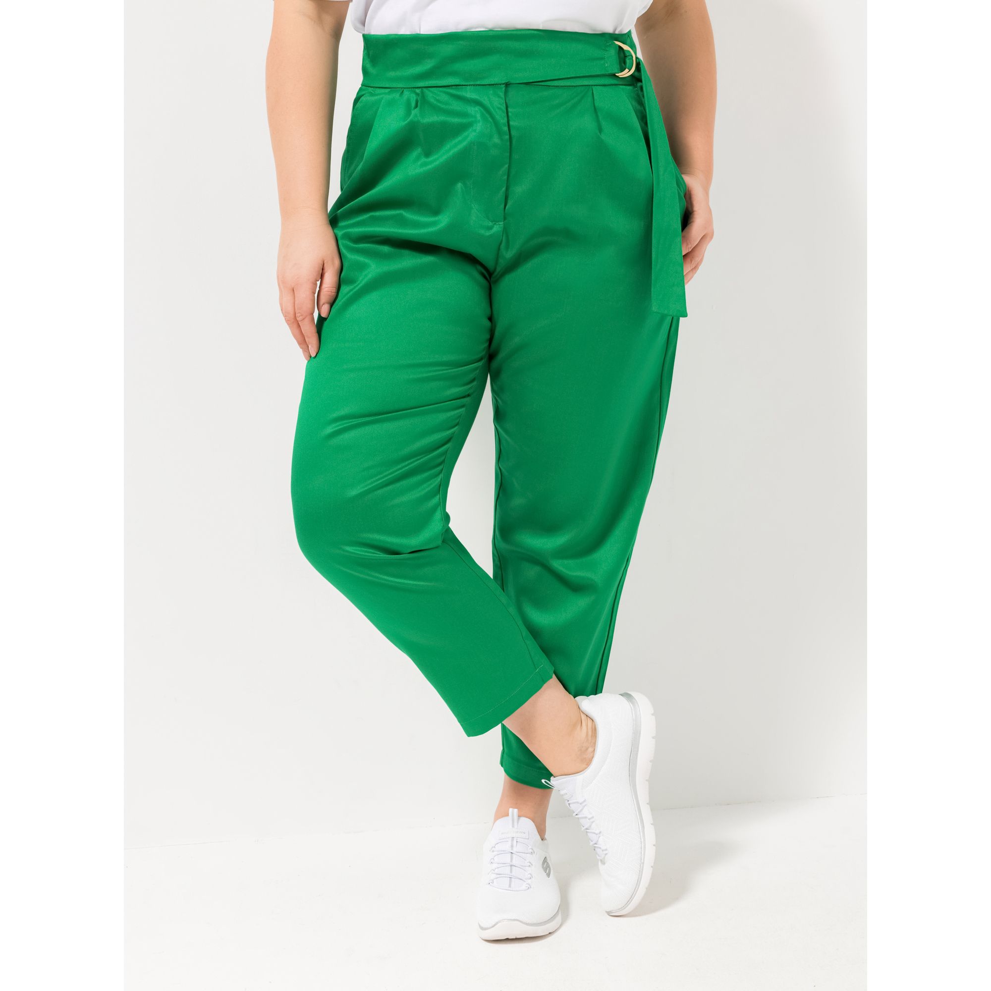 ROCK YOUR CURVES by Angelina K. Hose, 7/8-Länge Bindegürtel Eingrifftaschen