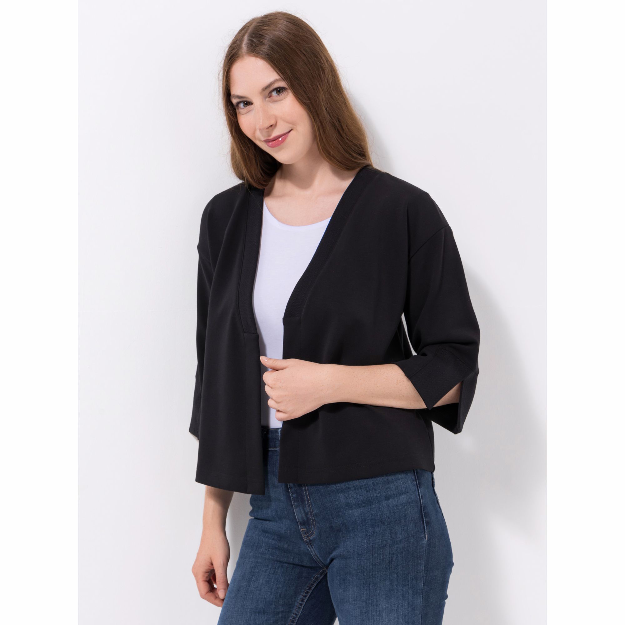 Green Cotton by Peter Hahn Cardigan, 3/4-Arm Style Dagmar V-Ausschnitt