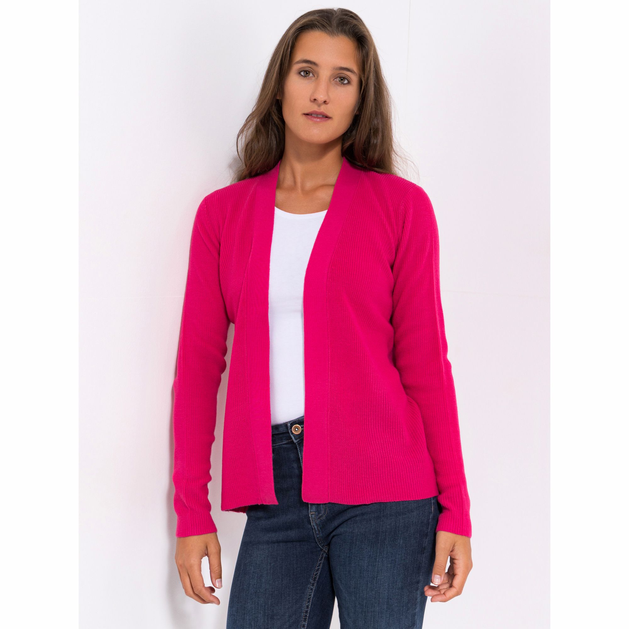 CASHMASOFT Cardigan, 1/1-Arm Cashmeregriff Strukturstrick Figurumspielend