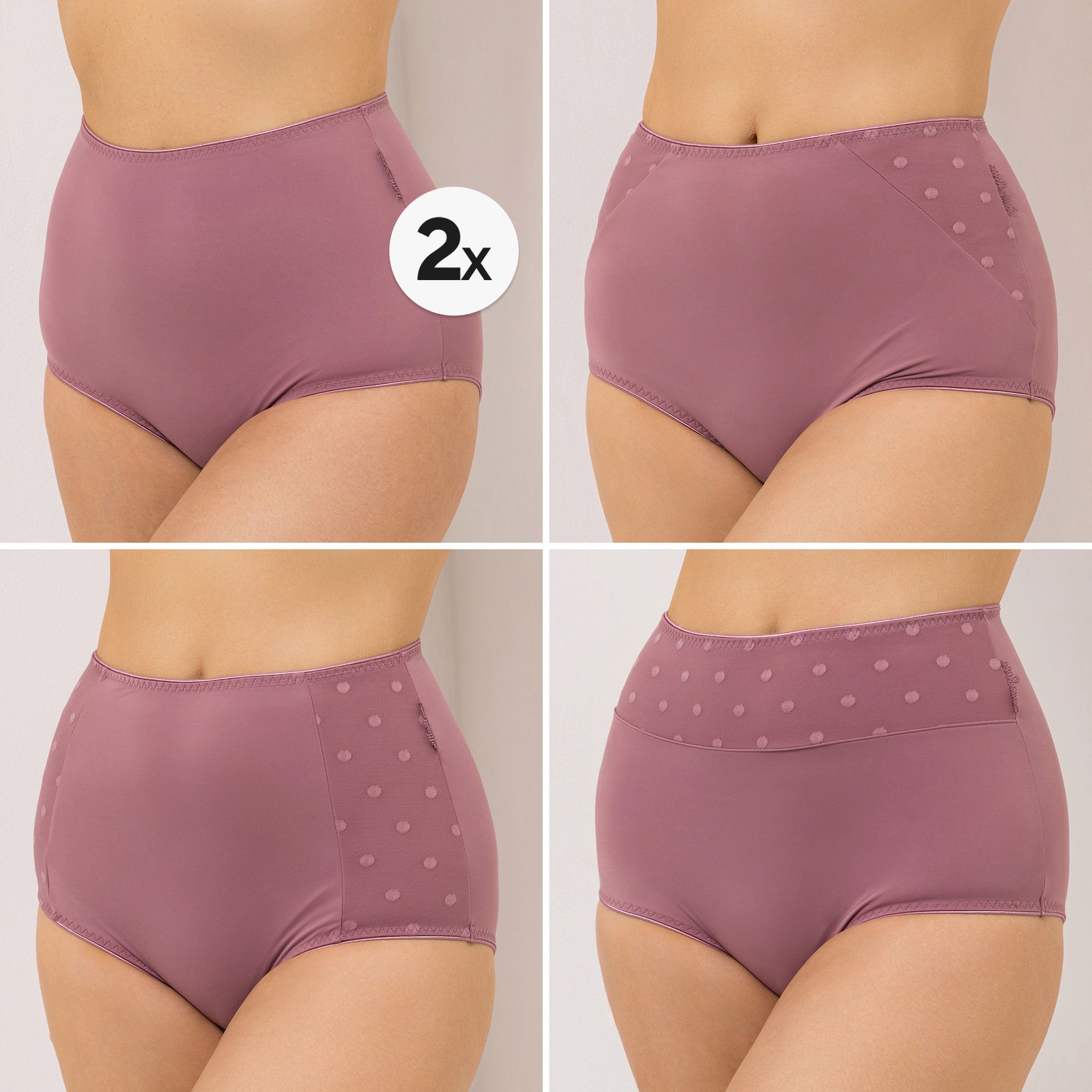 LITTLE ROSE 5 Maxislips Mikrofasermischung 3x Punkte 2x uni