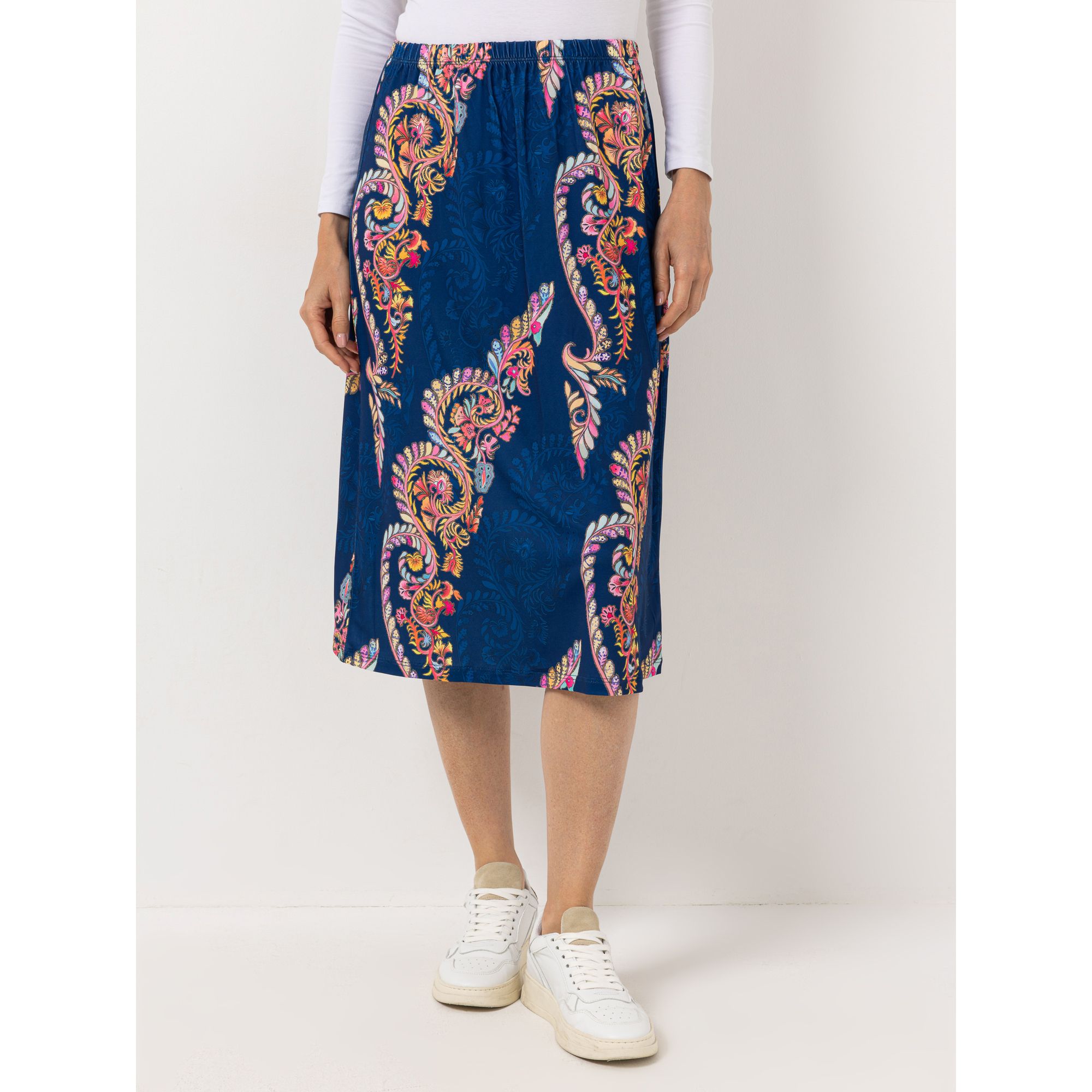 IN-PRINT Rock 7/8-Länge Rundumdehnbund bedruckt