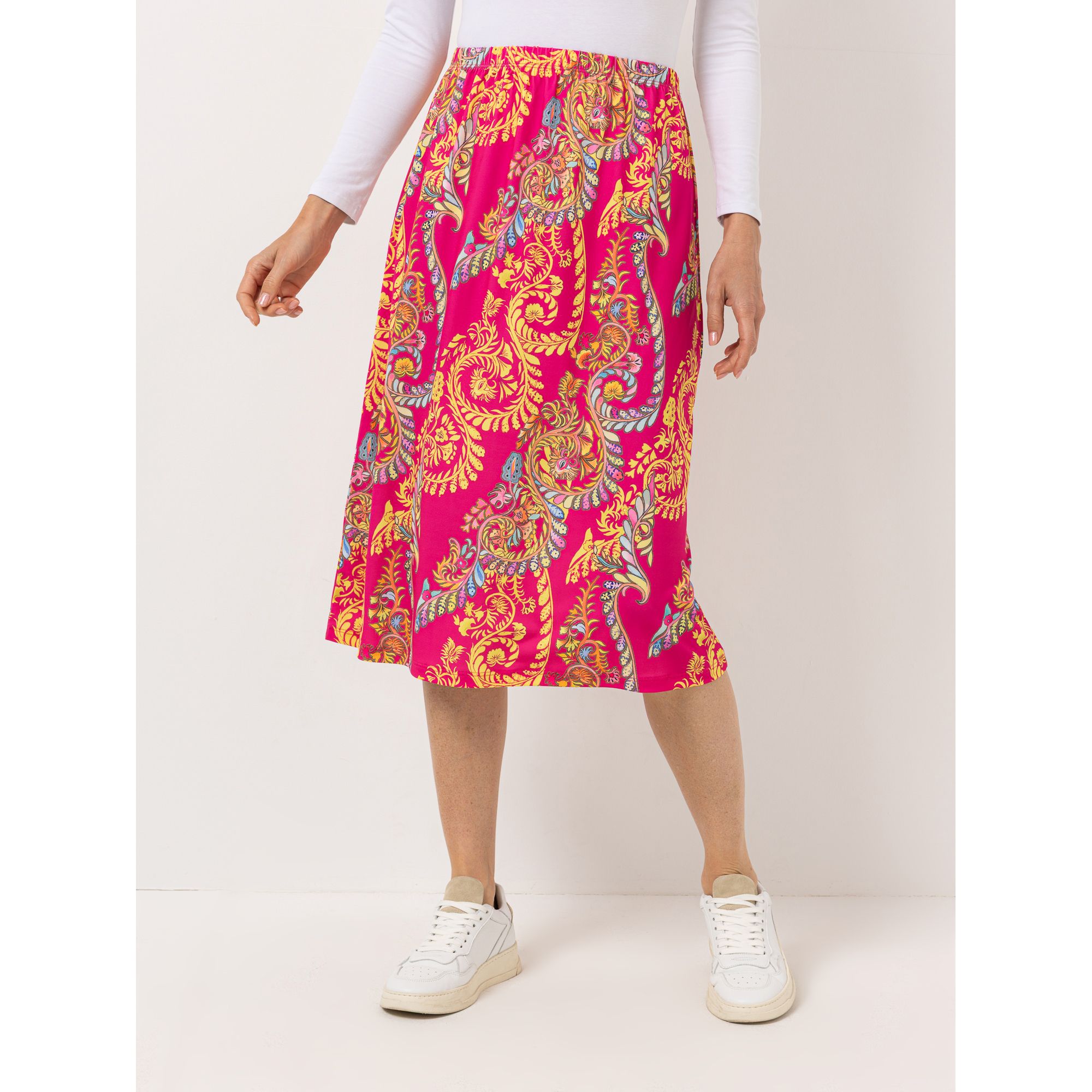 IN-PRINT Rock 7/8-Länge Rundumdehnbund bedruckt