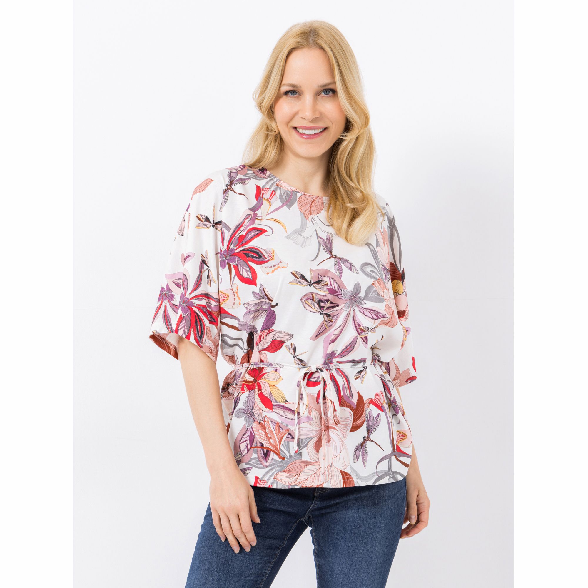 Green Cotton by Peter Hahn Shirt, 1/2-Arm Style Inge Rundhalsausschnitt