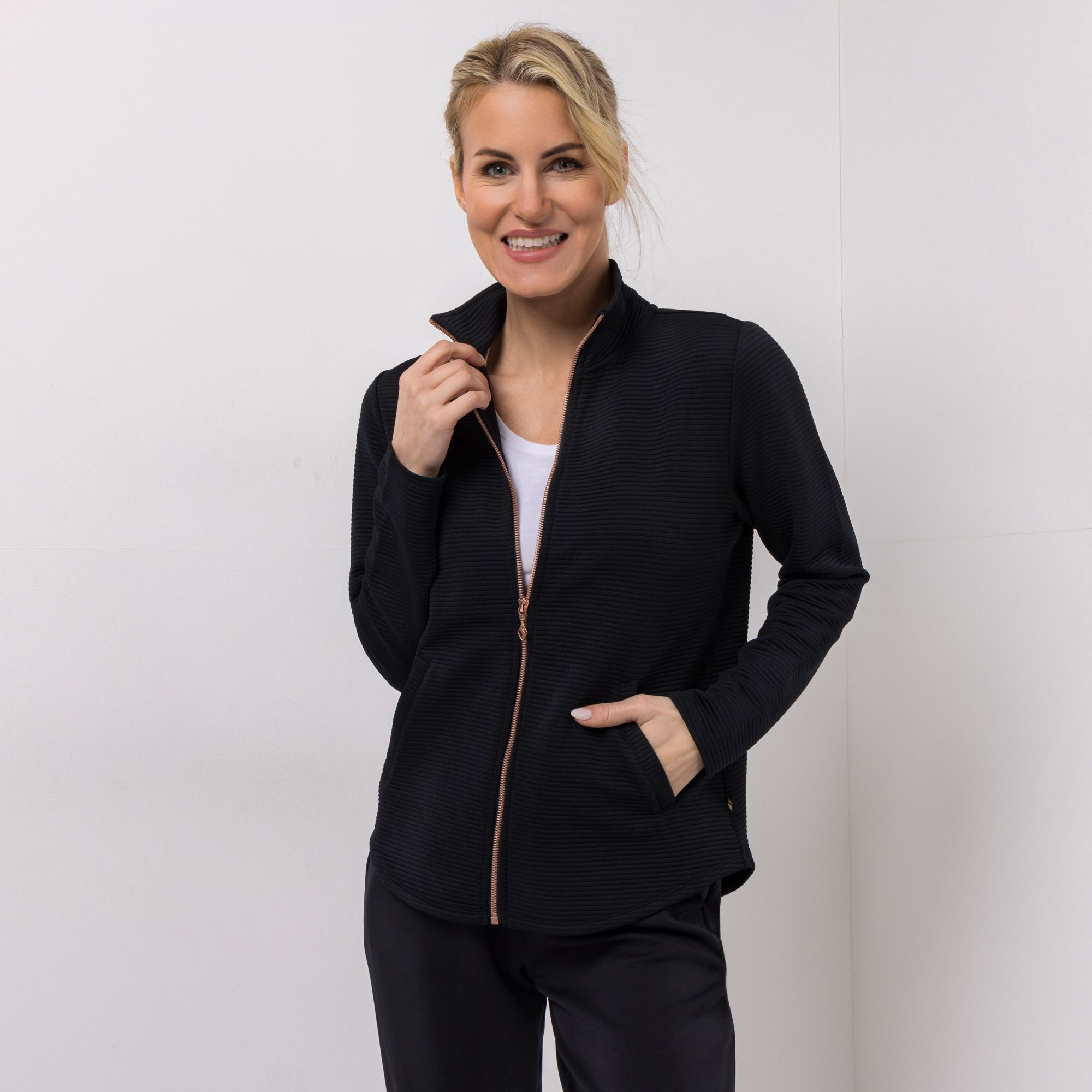 SKECHERS Damen Jacke Go Walk Shine 1/1-Arm Stehkragen