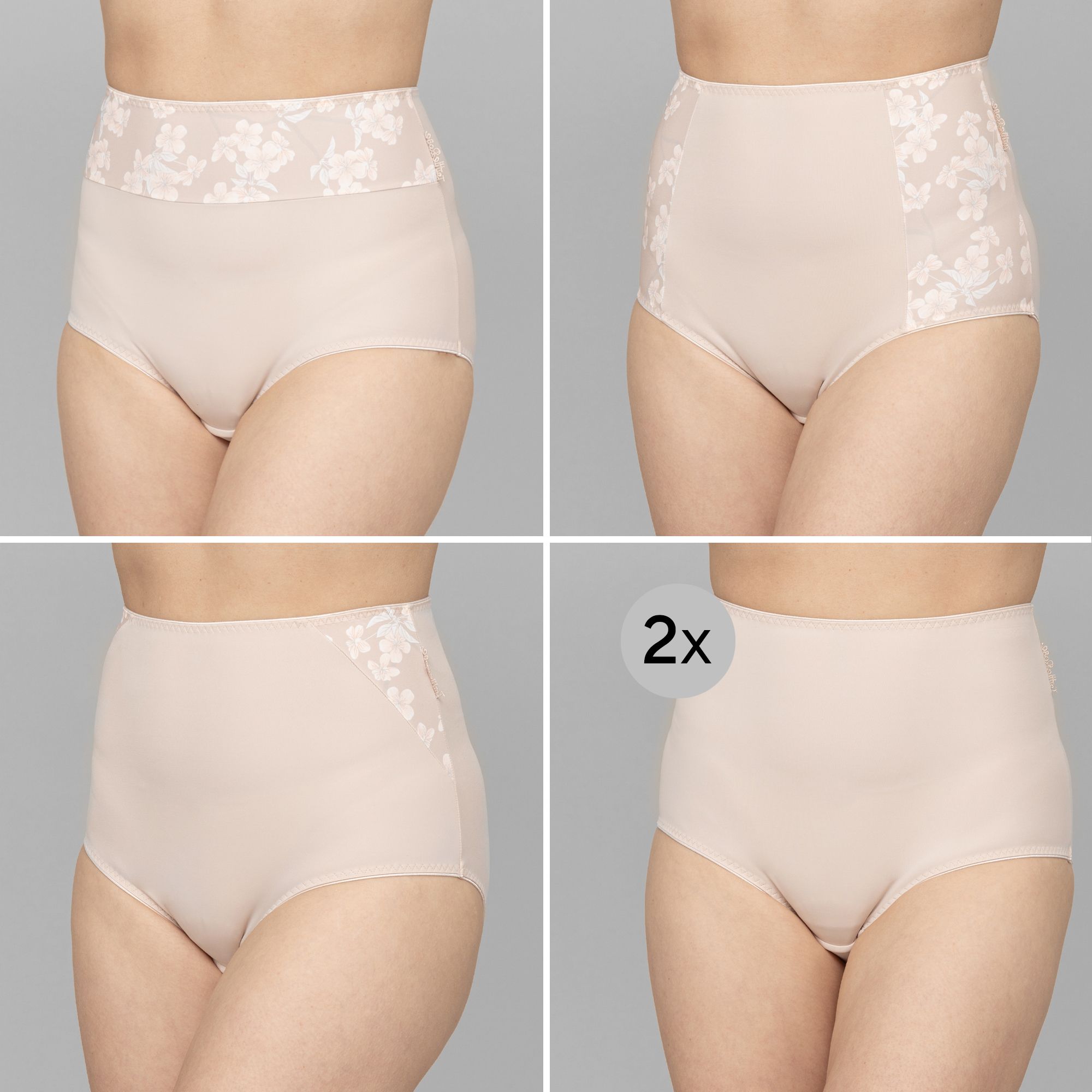 LITTLE ROSE 5 Maxislips Mikrofasermischung 3x floraler Druck 2x uni