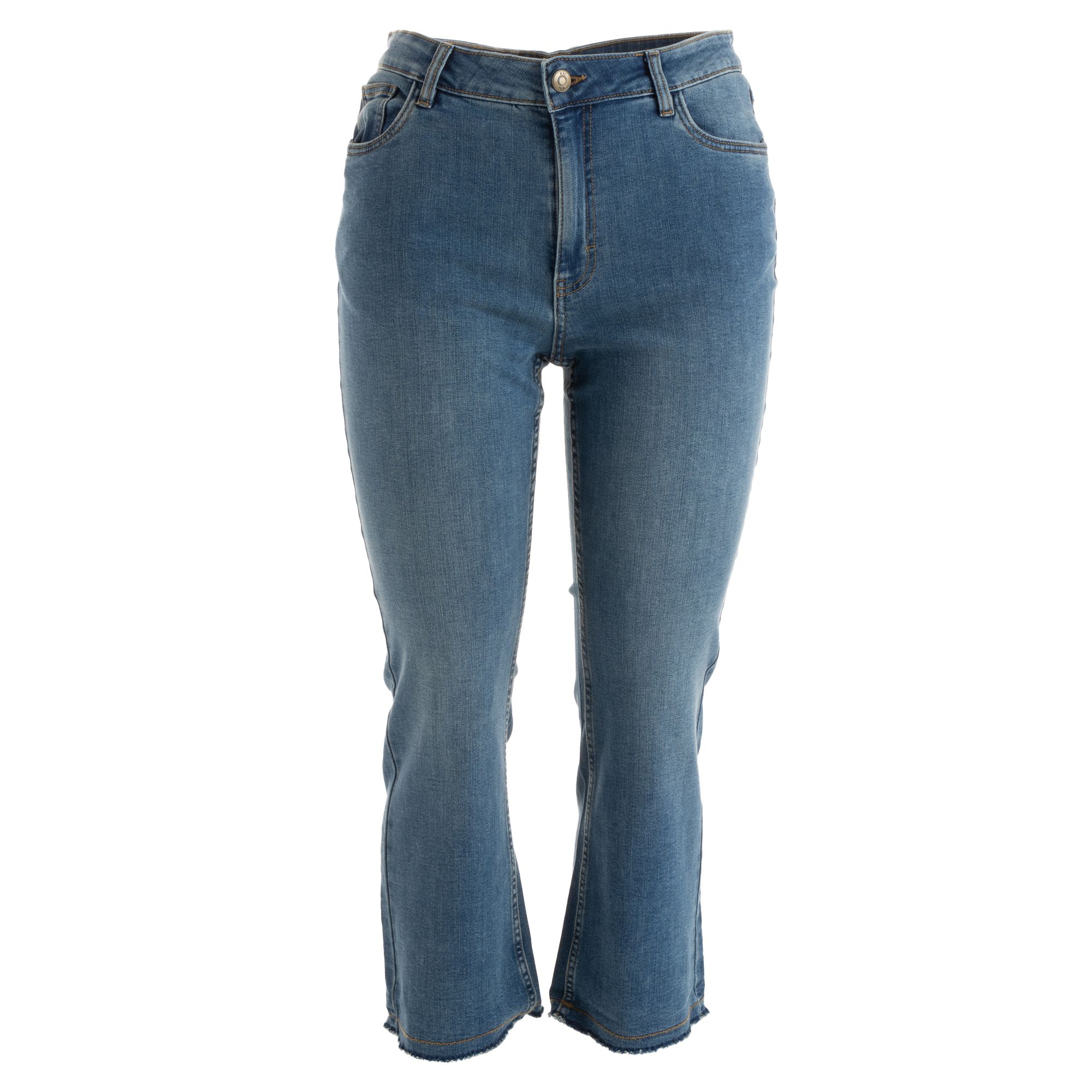 ROCK YOUR CURVES by Angelina K. Jeans, 7/8-Länge Gürtelschlaufen gerades Bein