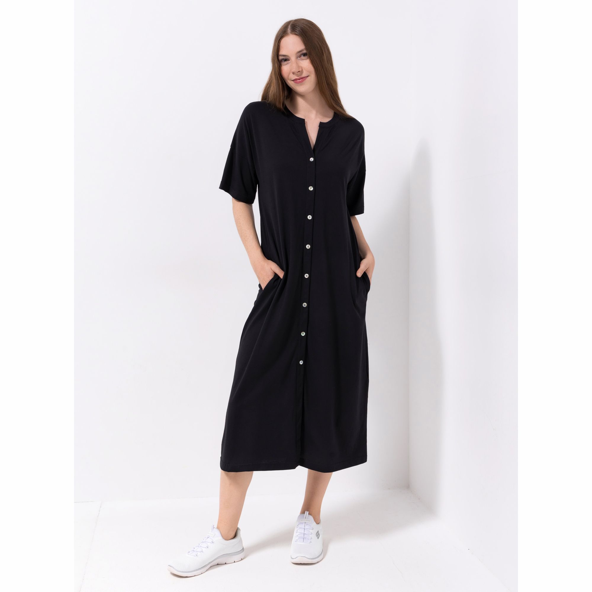 Green Cotton by Peter Hahn Kleid, 1/2-Arm Style Dorthe Seitennahttaschen