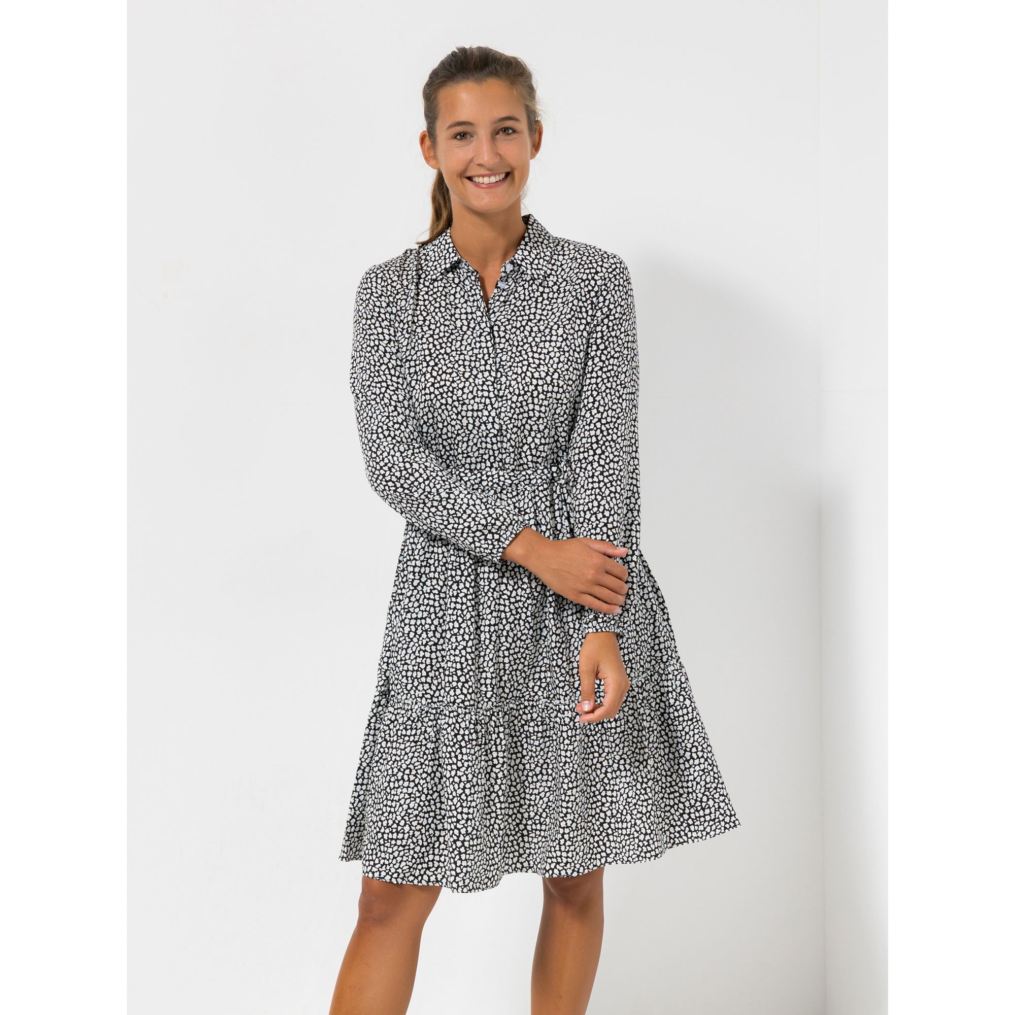 BASLER® Hemdblusenkleid 1/1-Arm Tailliert Arm mit Gummizug