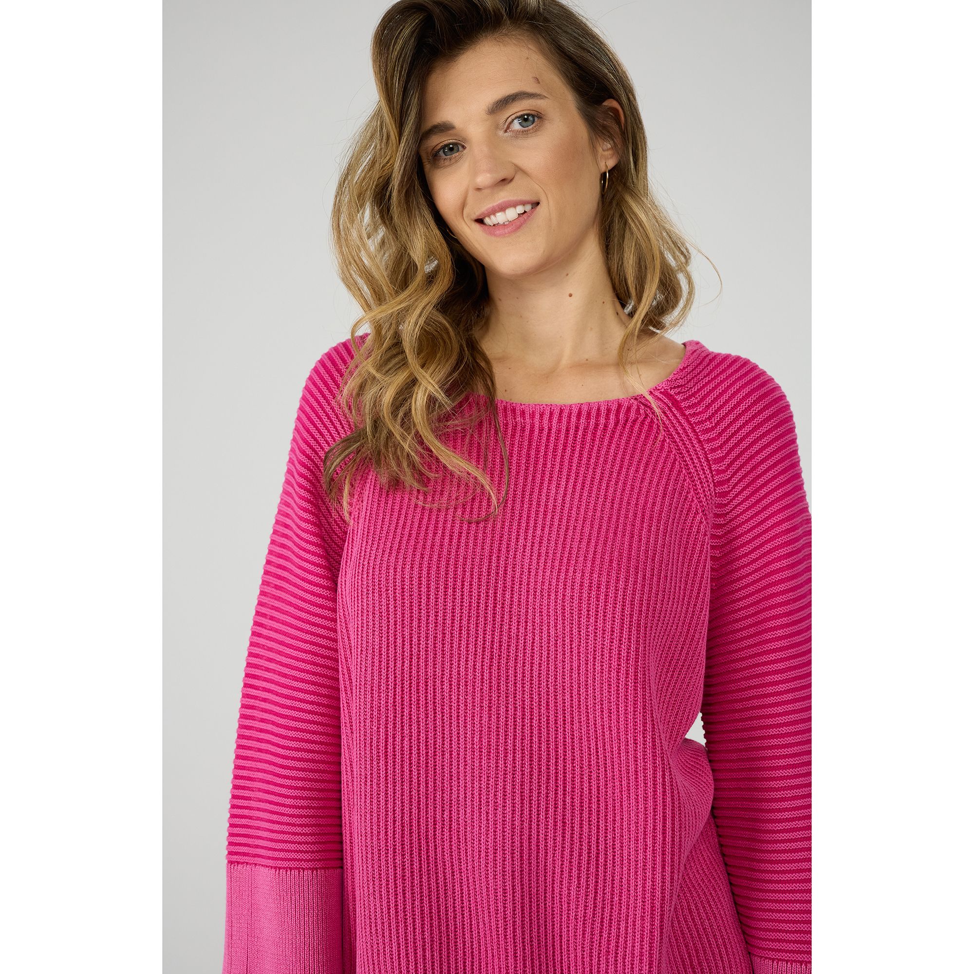 LieblingsstÜck® Pullover 11 Arm Rundhalsausschnitt Rippenstruktur