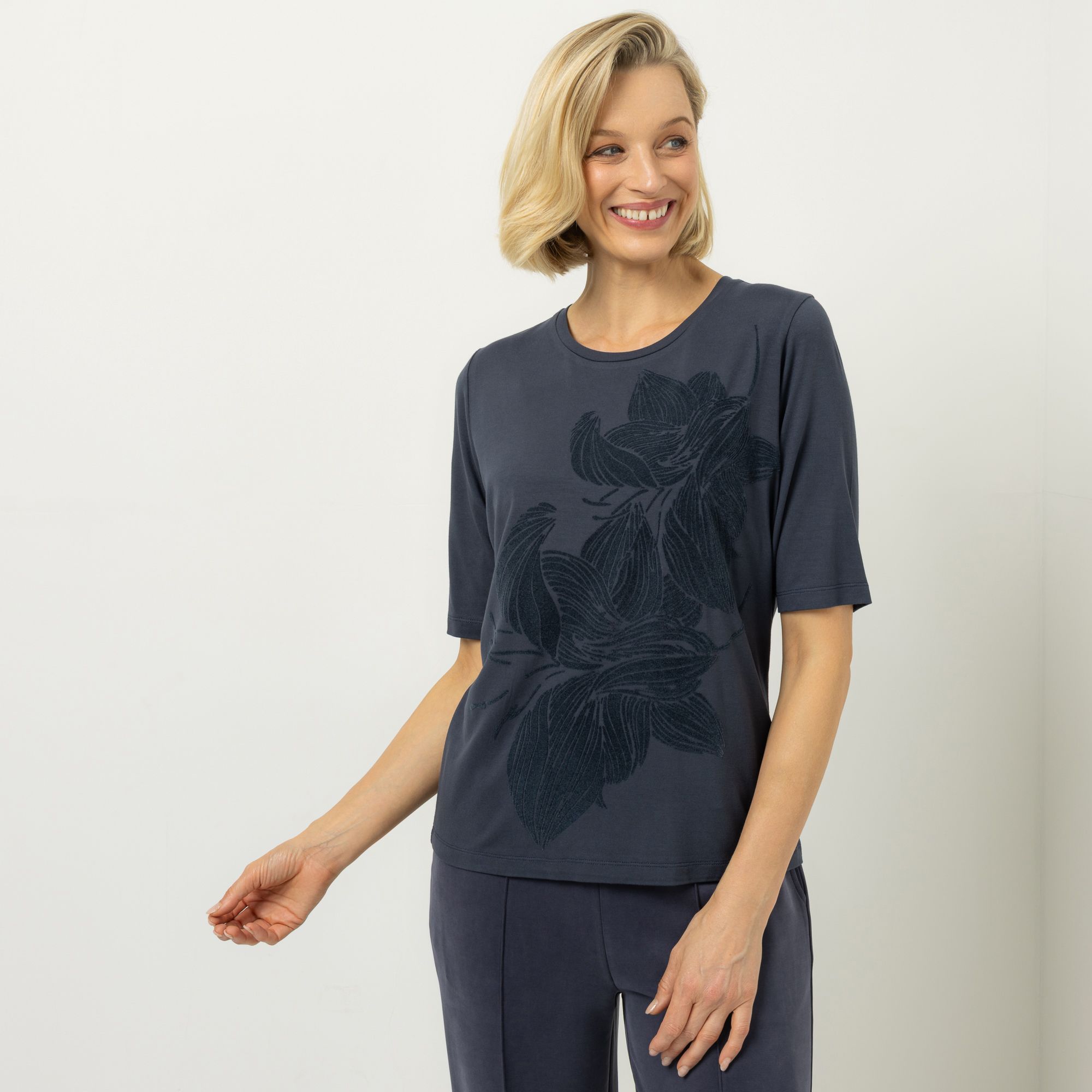 AMINATI® Shirt 1/2-Arm Rundhalsausschnitt Flock-Druck