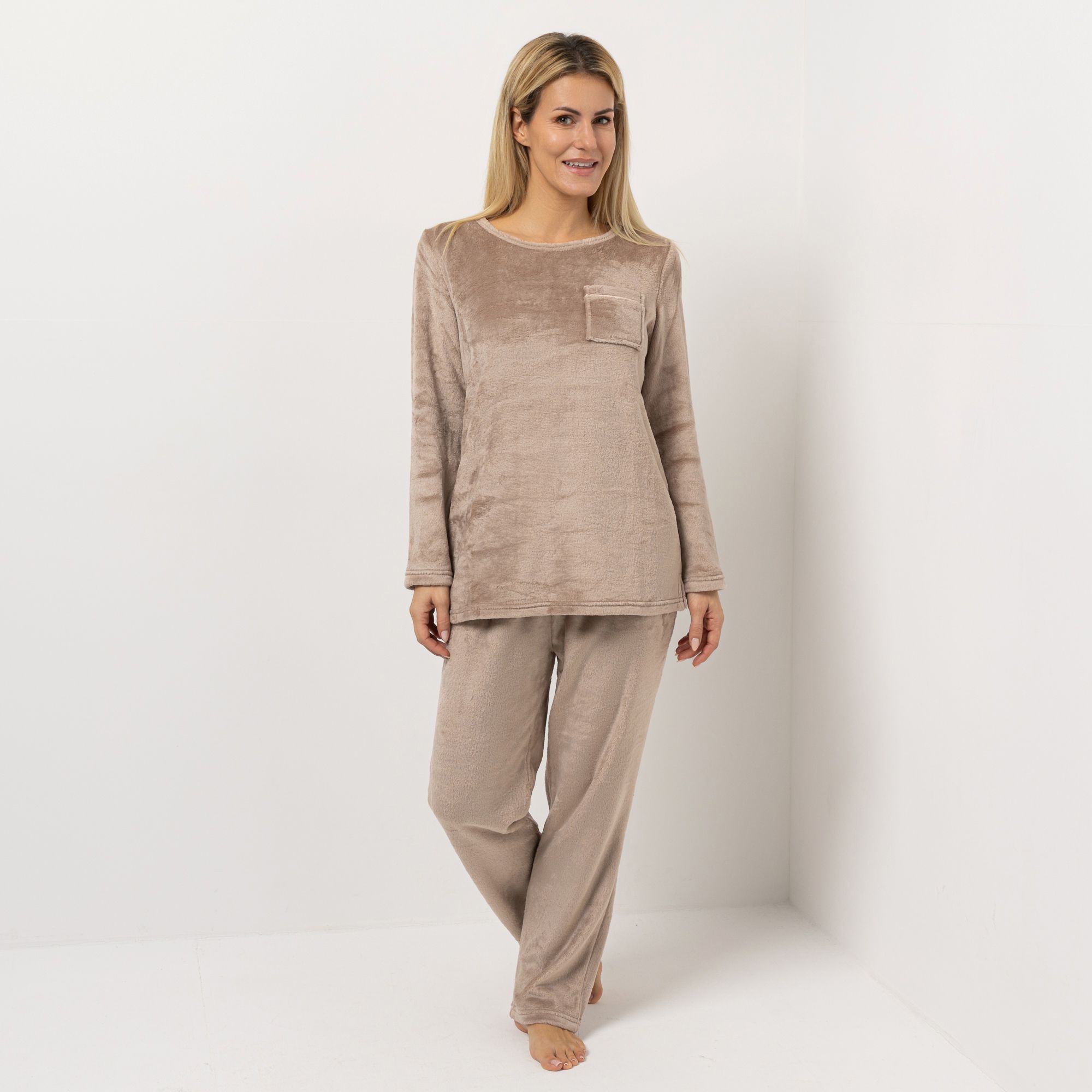 LITTLE ROSE Pyjama-Set Mikrofaser Shirt, 1/1-Arm Hose, 1/1-Länge