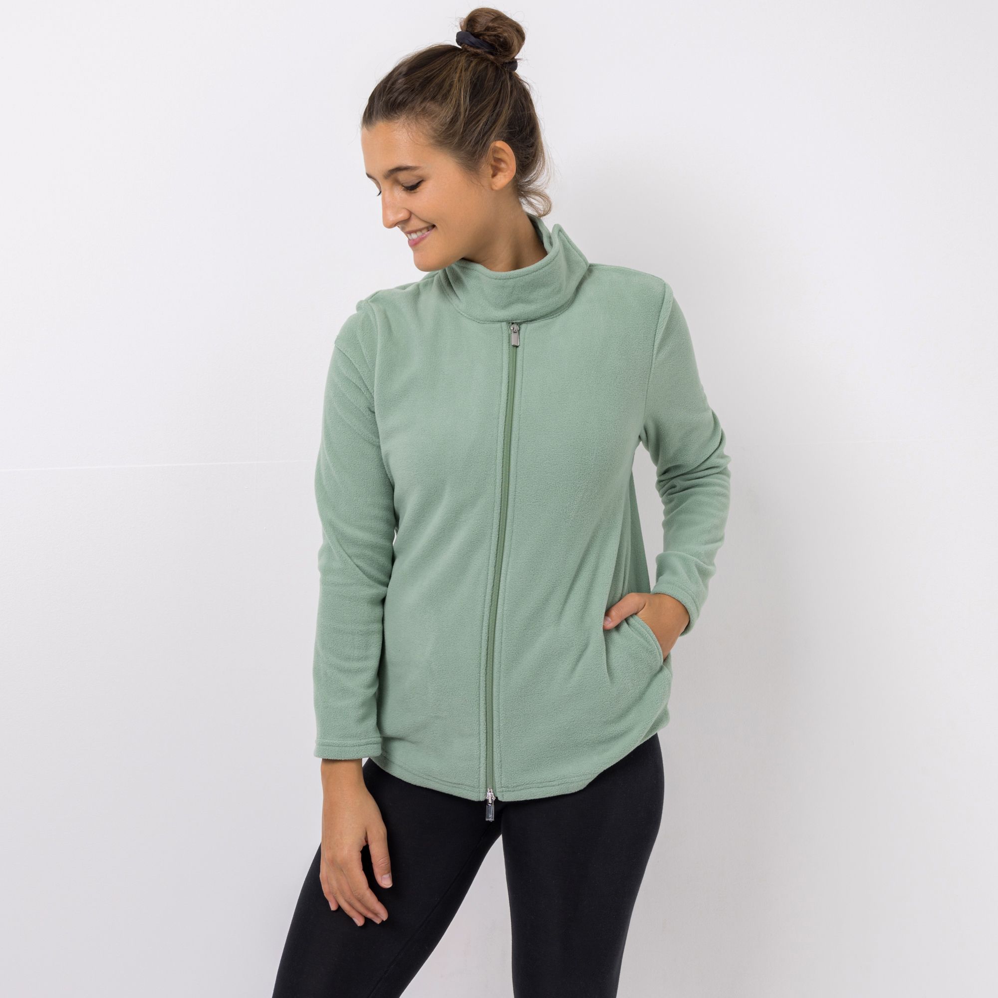 POLARSTERN Jacke Mikrofaser Fleece Stehkragen figurumspielend