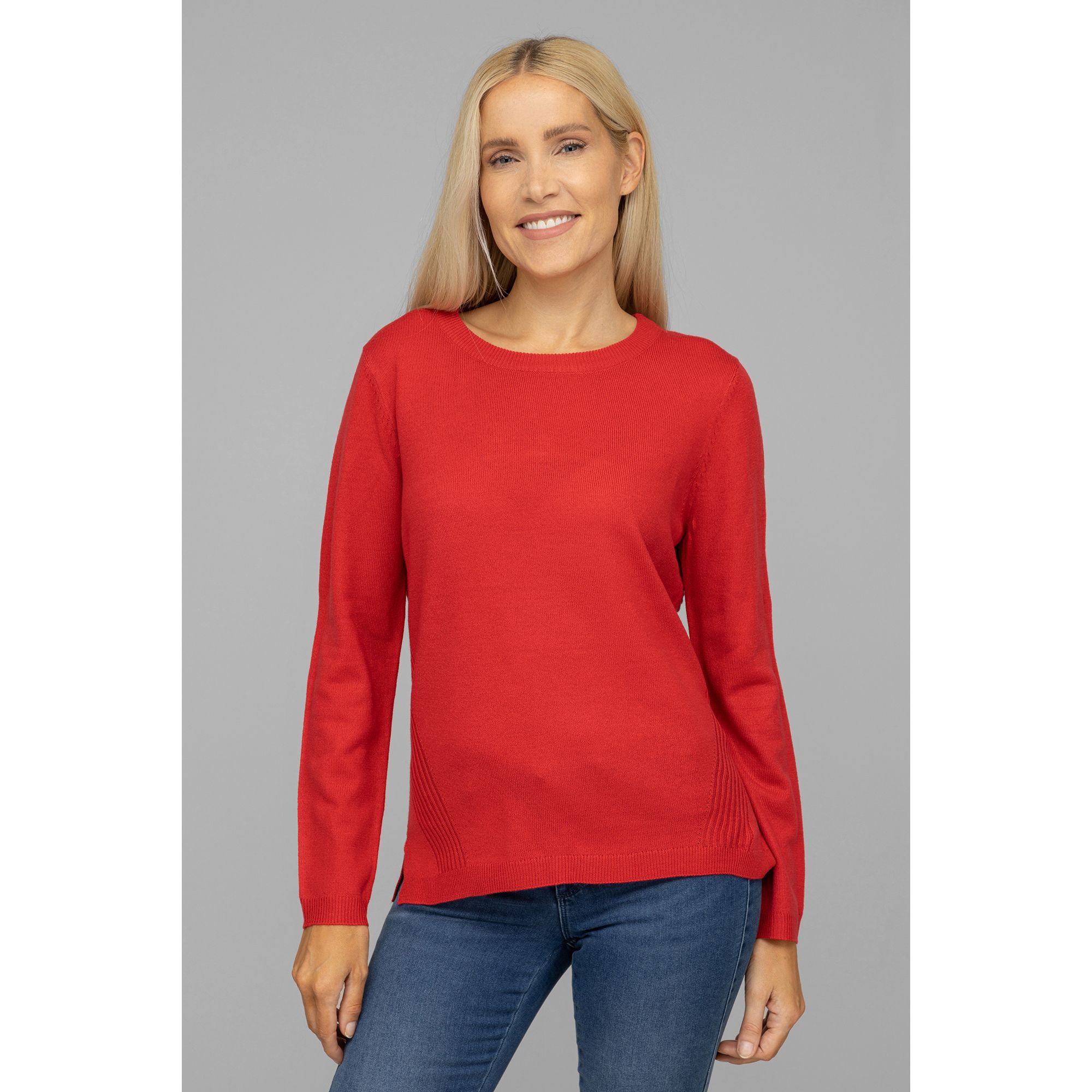 CASHMASOFT Pullover, 1/1-Arm Cashmeregriff Rückenteil mit Strukturdetails