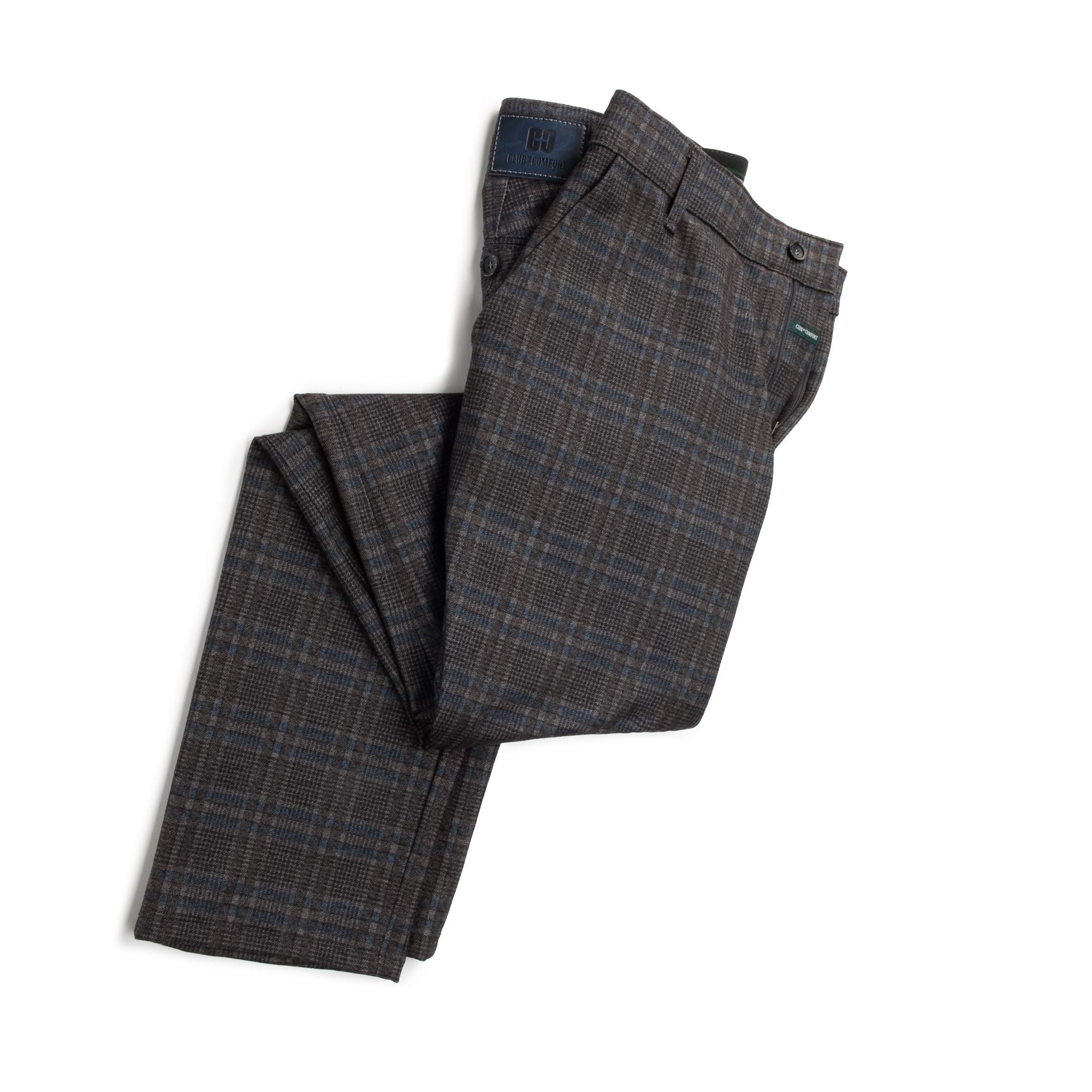 CLUB OF COMFORT® Herrenhose Phil Chino-Style Kariert Comfortbund