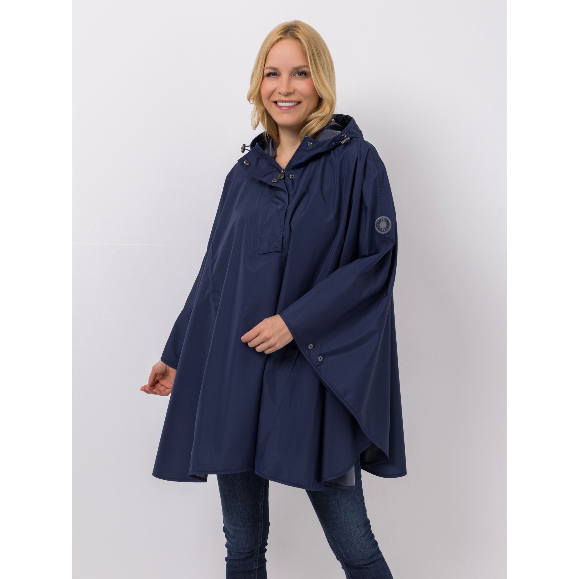 CENTIGRADE Regenponcho Einschubtaschen Kapuze wasserdicht
