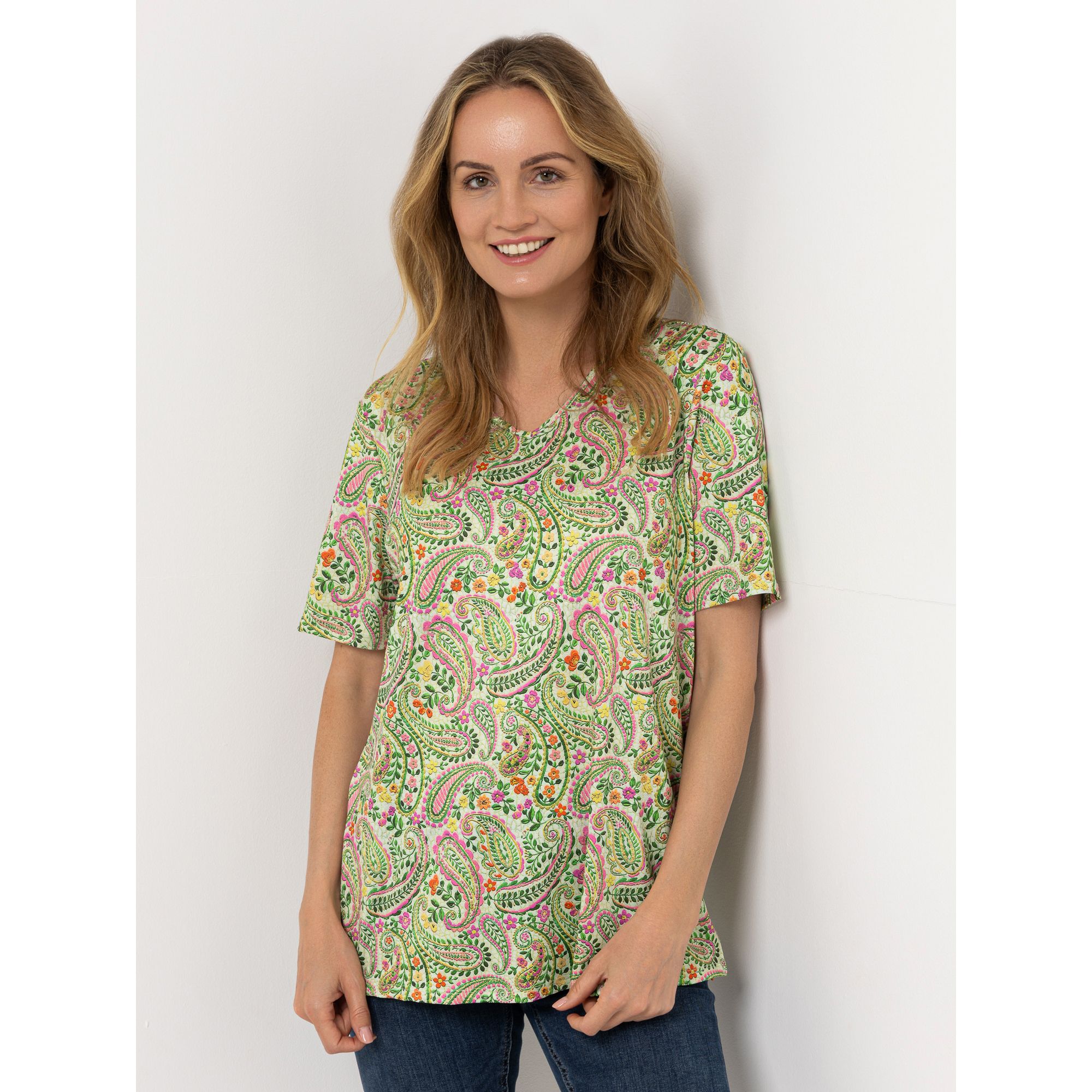 IN-PRINT Shirt 1/2-Arm V-Ausschnitt bedruckt