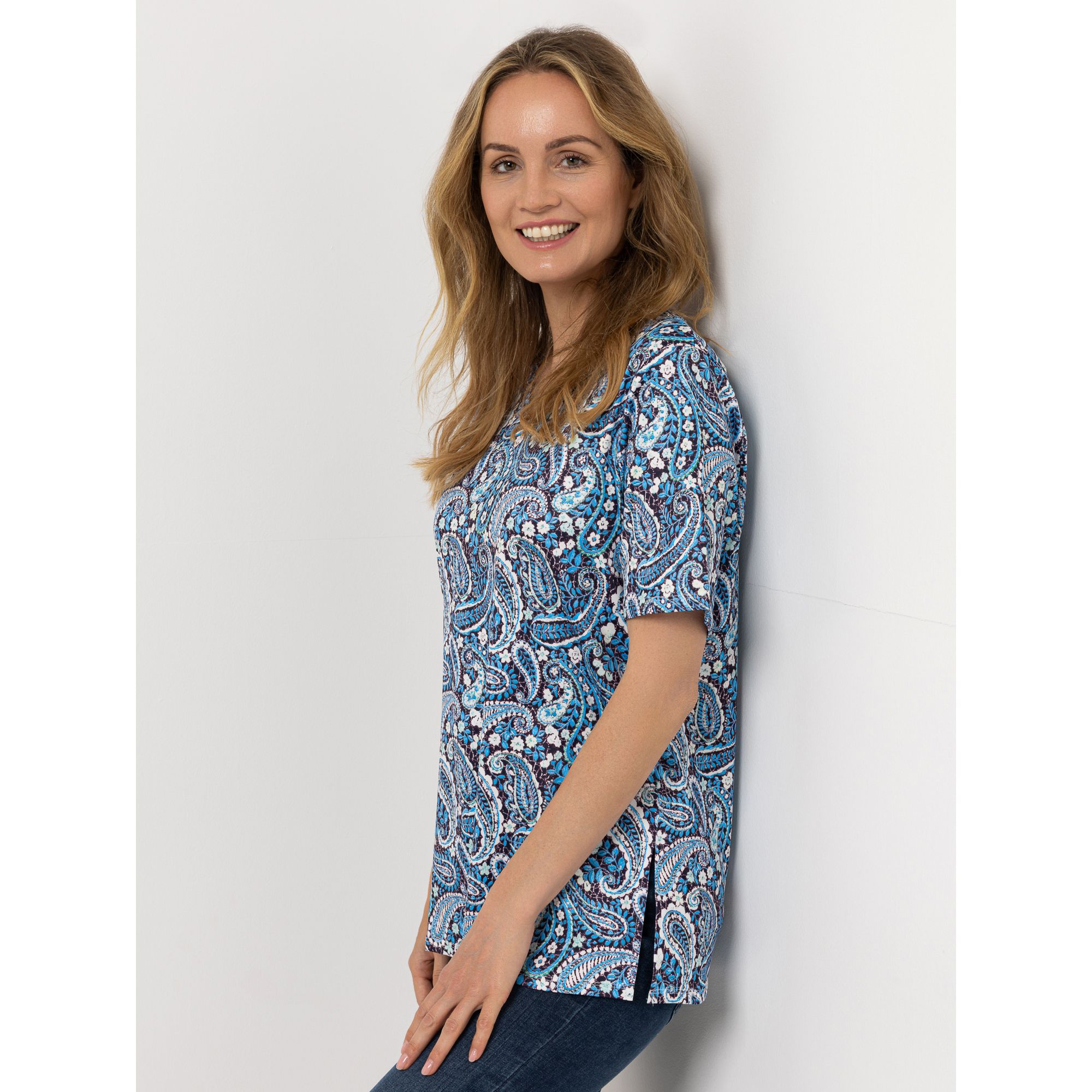 IN-PRINT Shirt 1/2-Arm V-Ausschnitt bedruckt