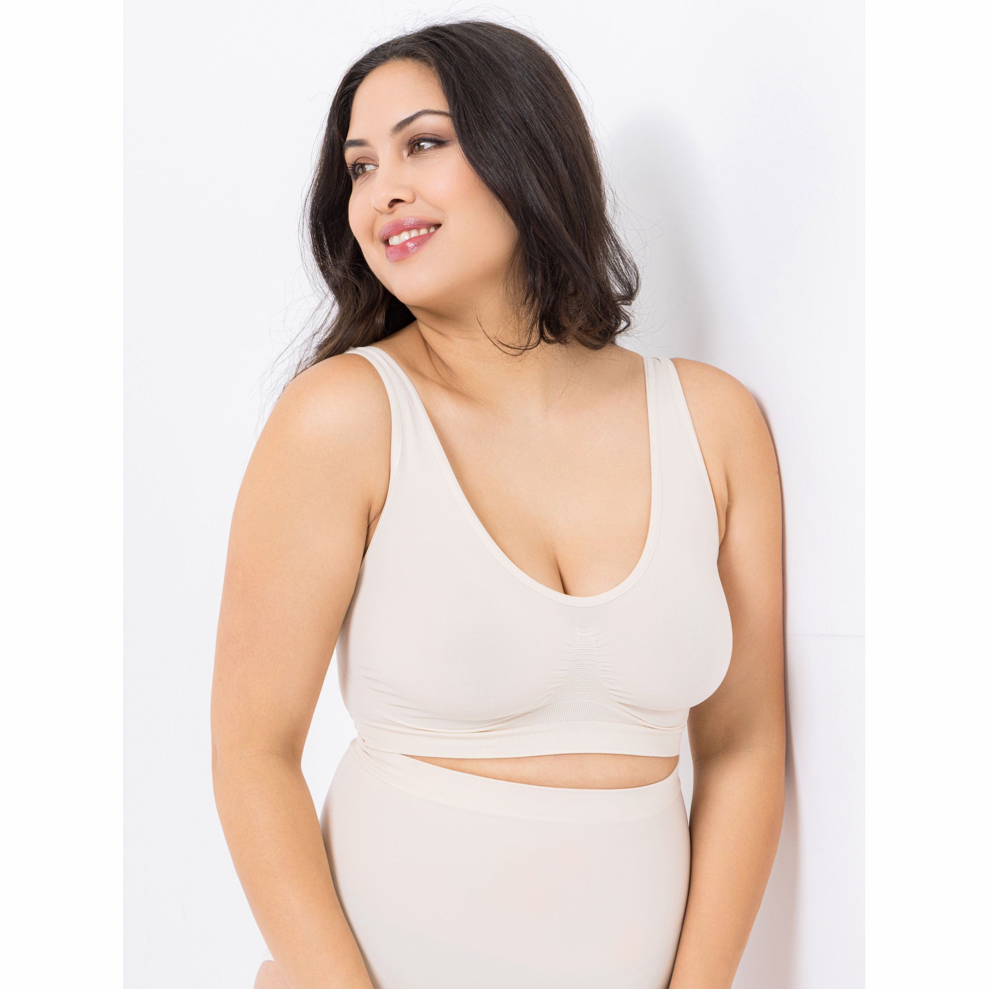 VIA MILANO Lingerie Seamless-Bustier Spitzen-Details