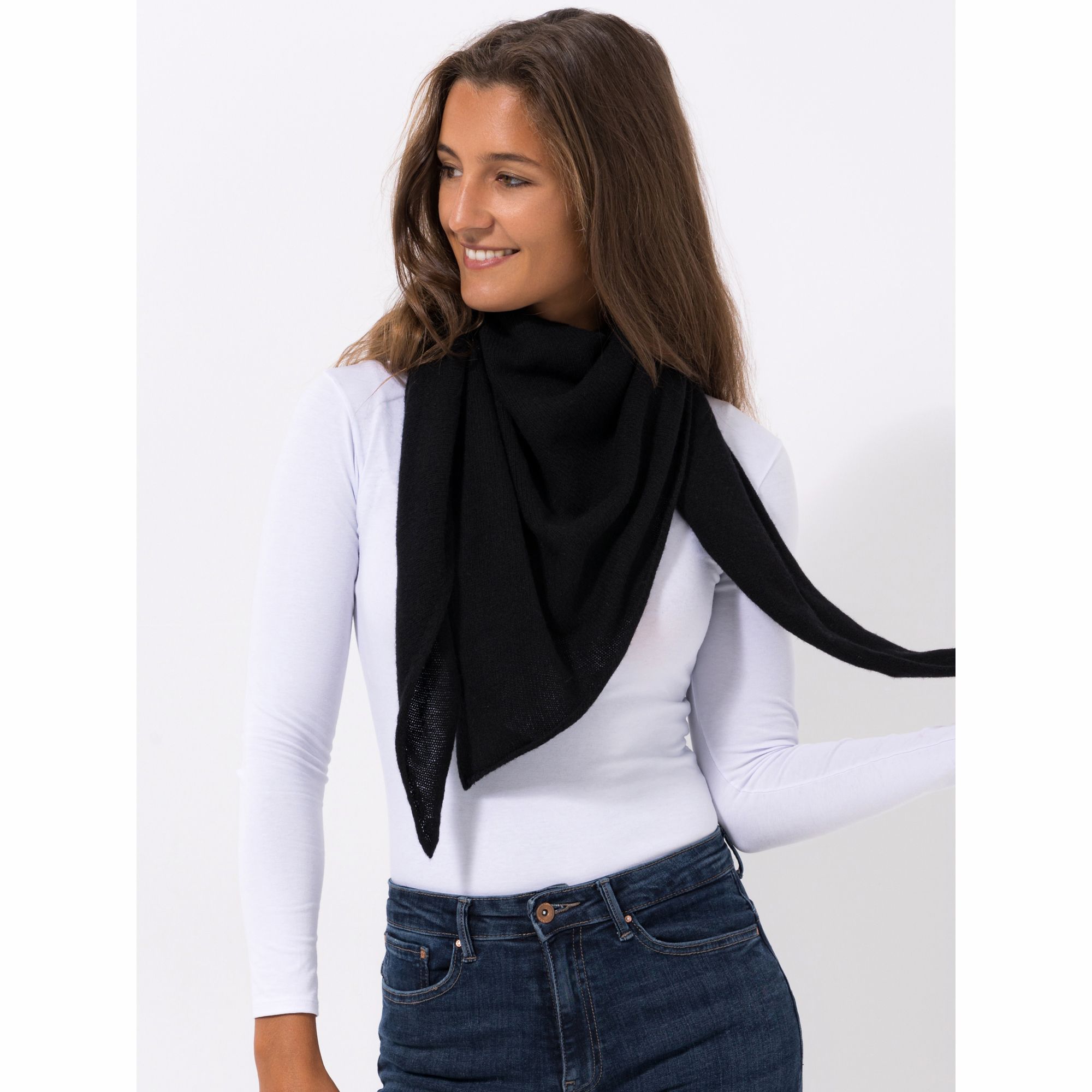 VIA MILANO Dreieckstuch 80x180cm 100% Kaschmir