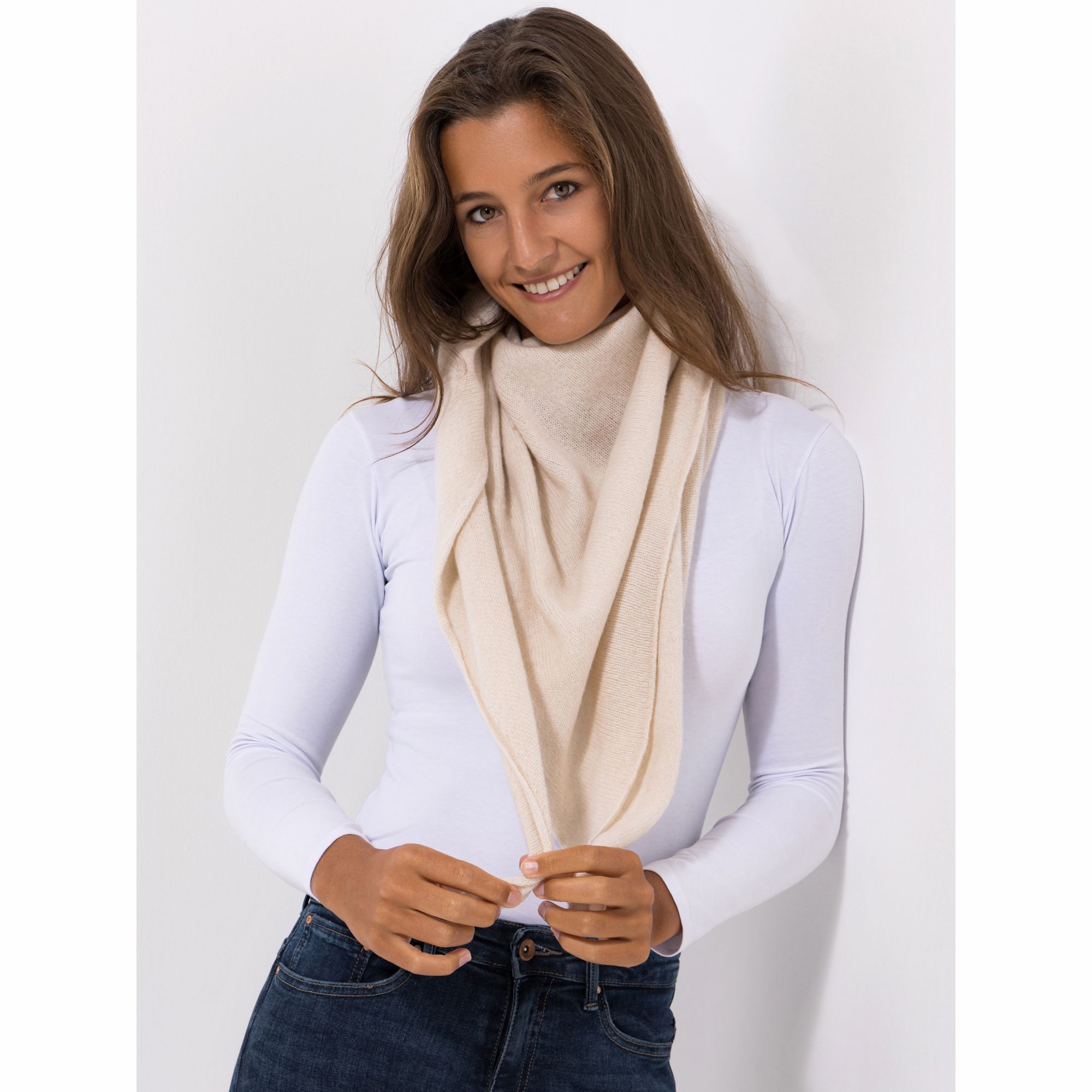 VIA MILANO Dreieckstuch 80x180cm 100% Kaschmir