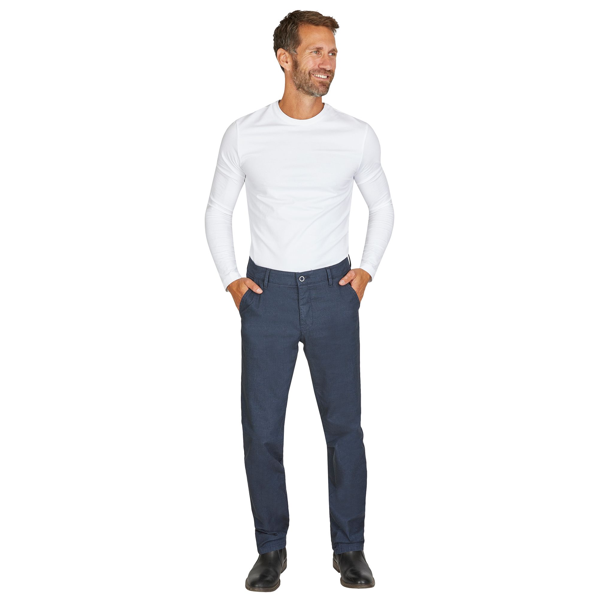 CLUB OF COMFORT® Hose Garvey Chino-Style Wool-Optik Komfortbund