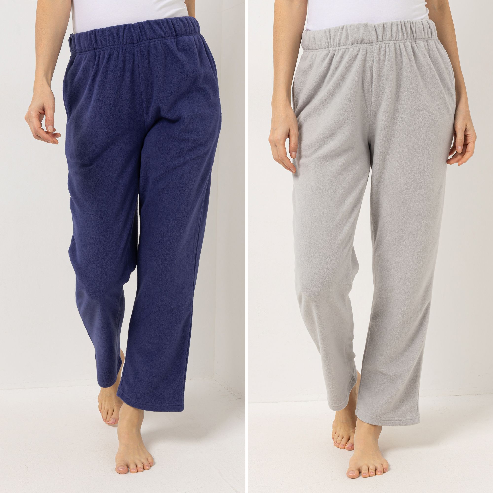 POLARSTERN 2 Hosen Mikrofaser Fleece Seitentaschen uni