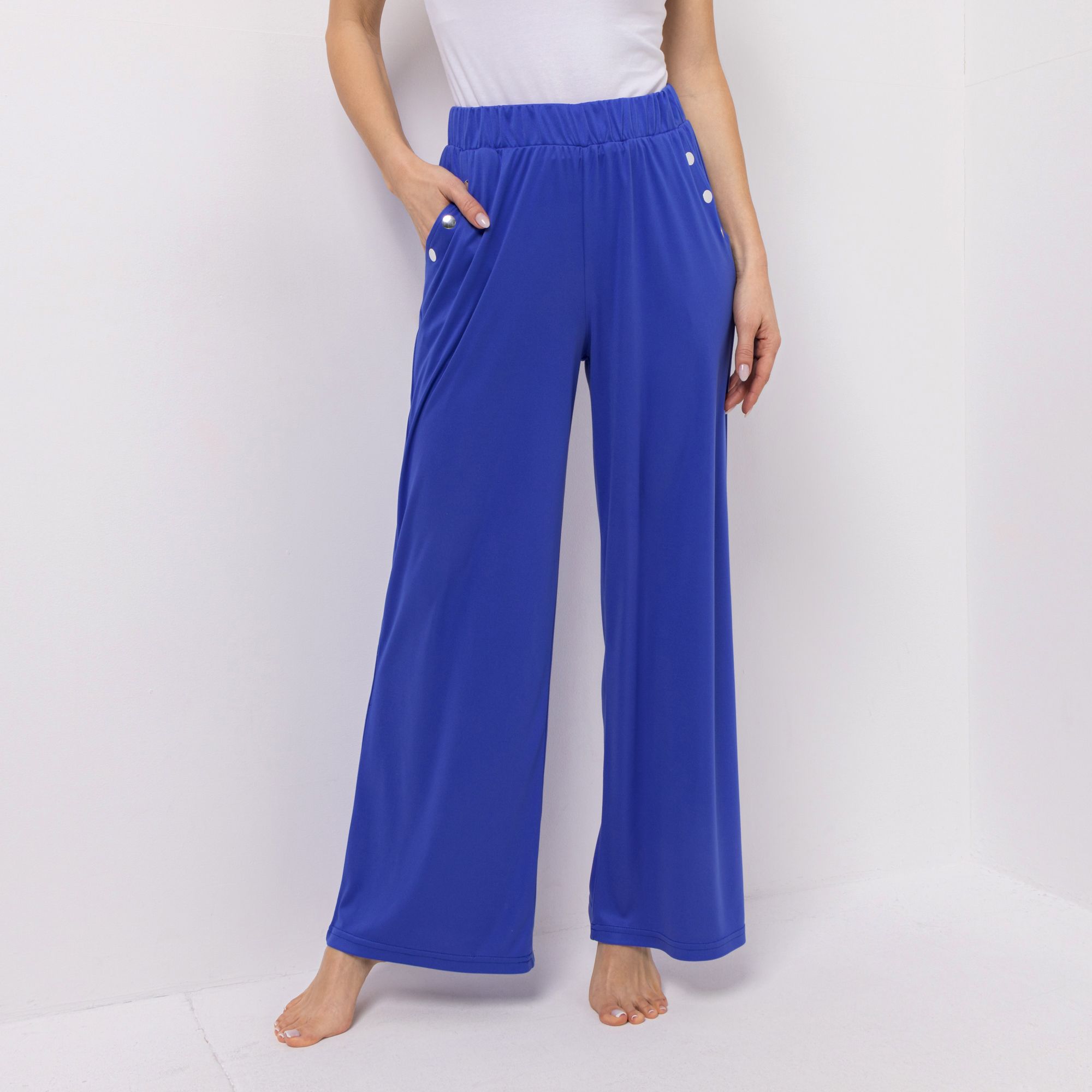 JERYMOOD HOMEWEAR Hose Eingriffstaschen mit Nietendetails Rundumdehnbund