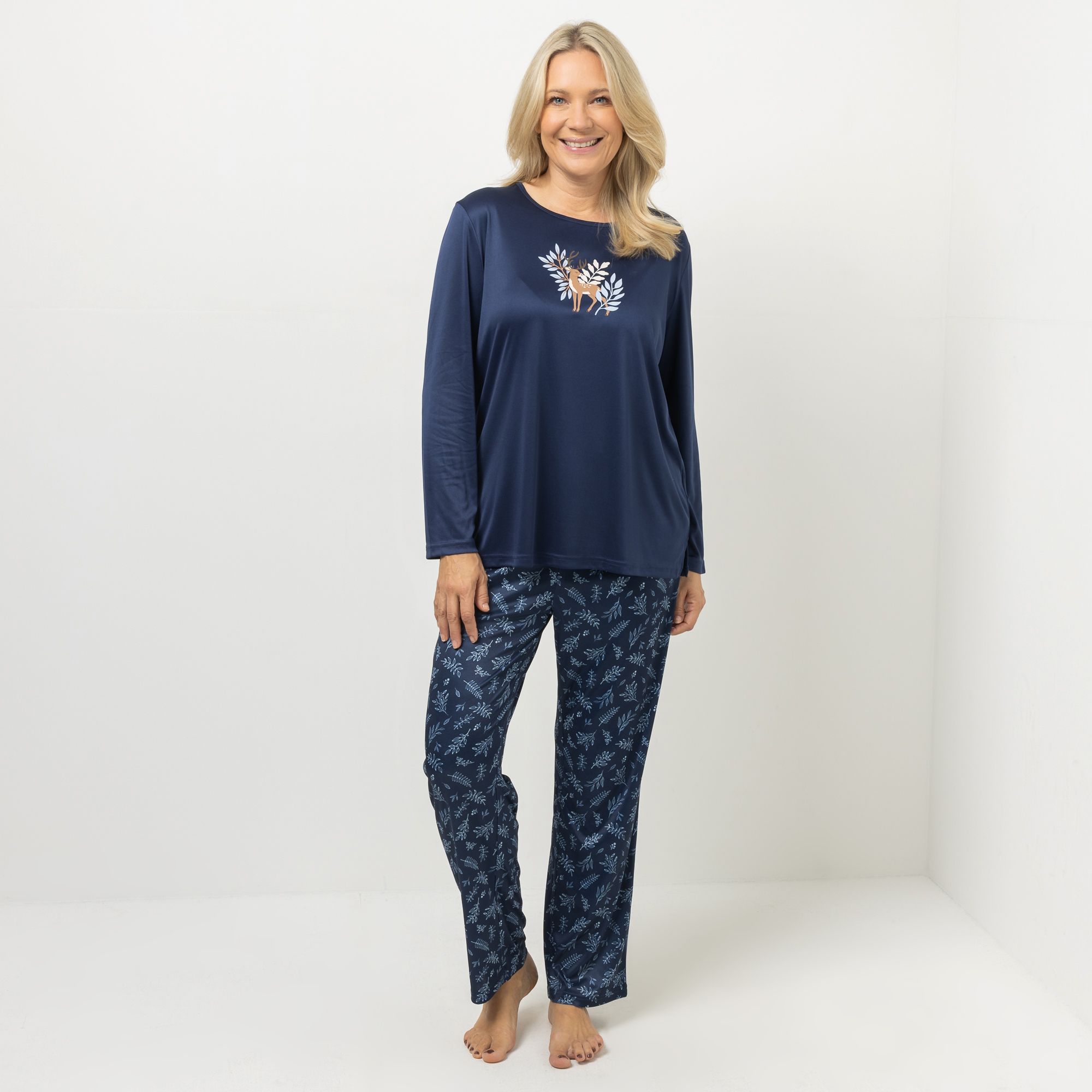 LITTLE ROSE Pyjama Mikrofasermischung Shirt, 1/1-Arm Hose, 1/1-Länge