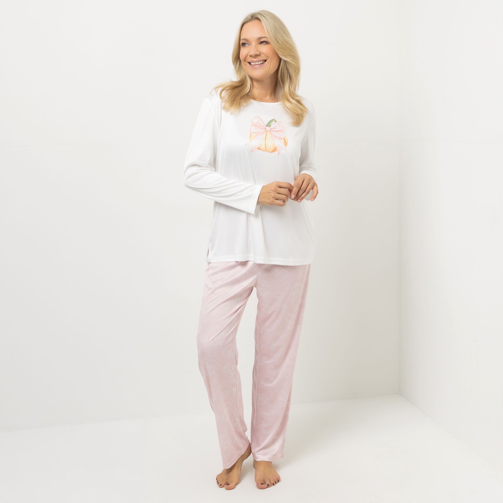 LITTLE ROSE Pyjama Mikrofasermischung Shirt, 1/1-Arm Hose, 1/1-Länge