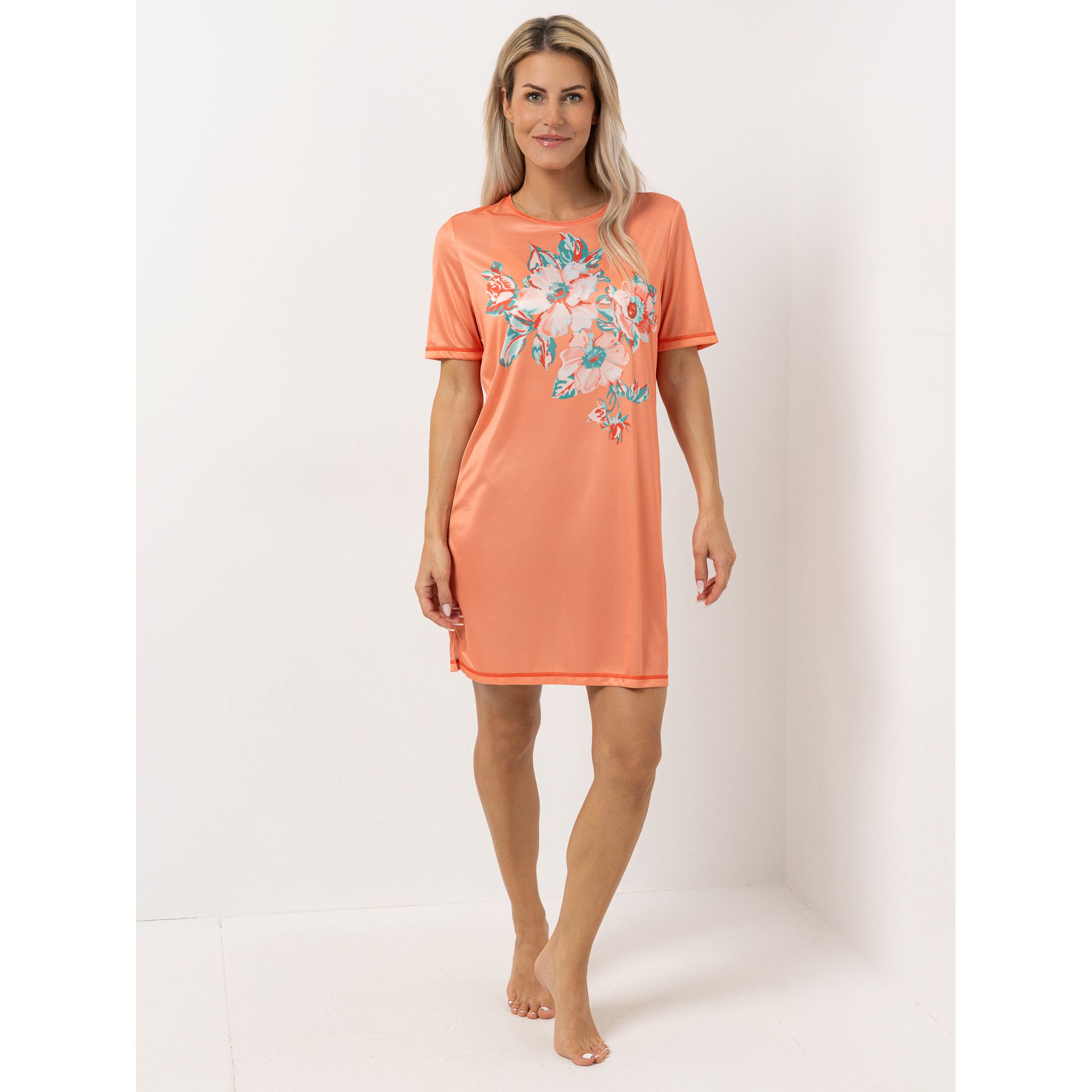 LITTLE ROSE Bigshirt, 1/2-Arm Mikrofaser Rundhalsausschnitt platzierter Druck