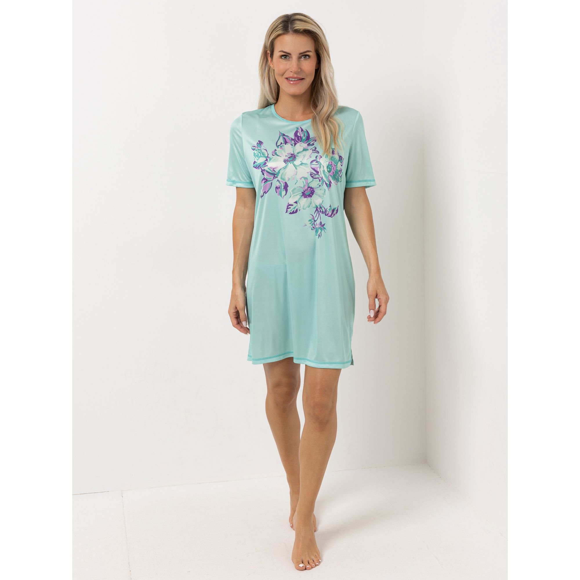 LITTLE ROSE Bigshirt, 1/2-Arm Mikrofaser Rundhalsausschnitt platzierter Druck