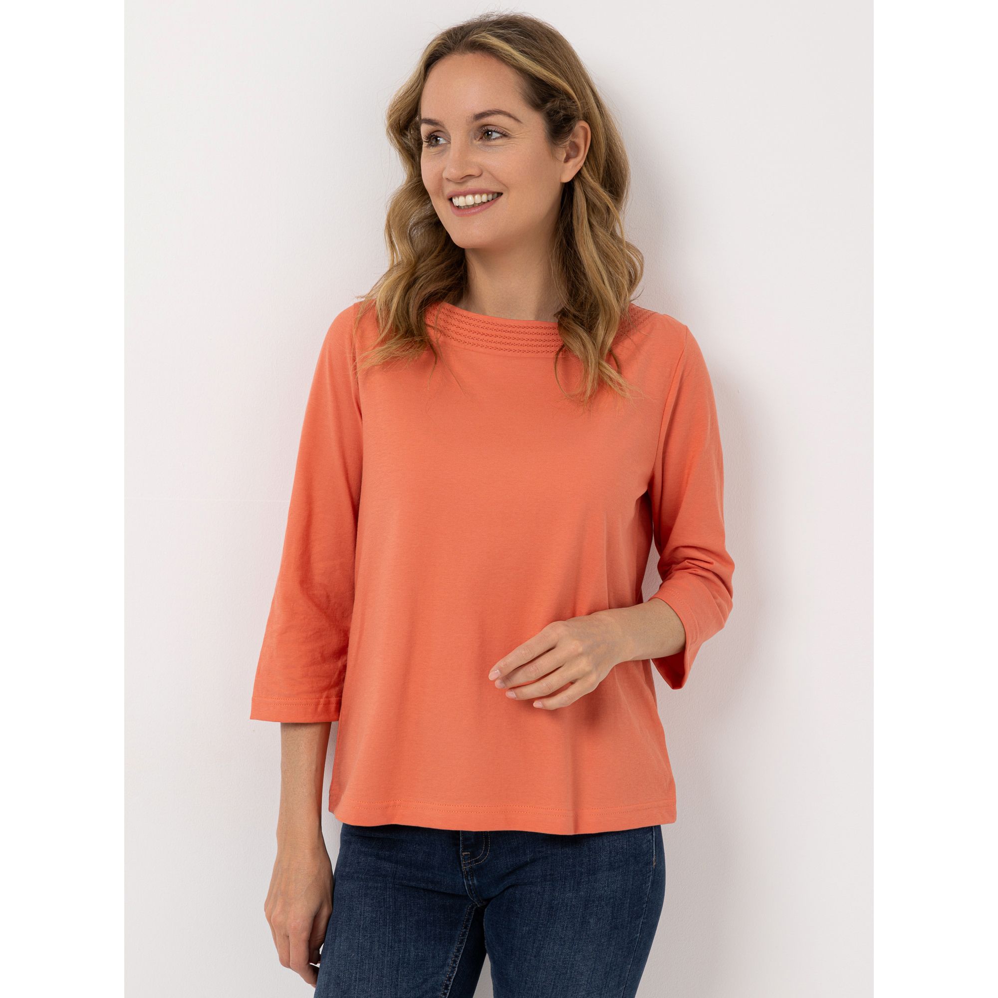 Green Cotton by Peter Hahn Shirt 3/4 Arm Style Maja Rundhalsausschnitt